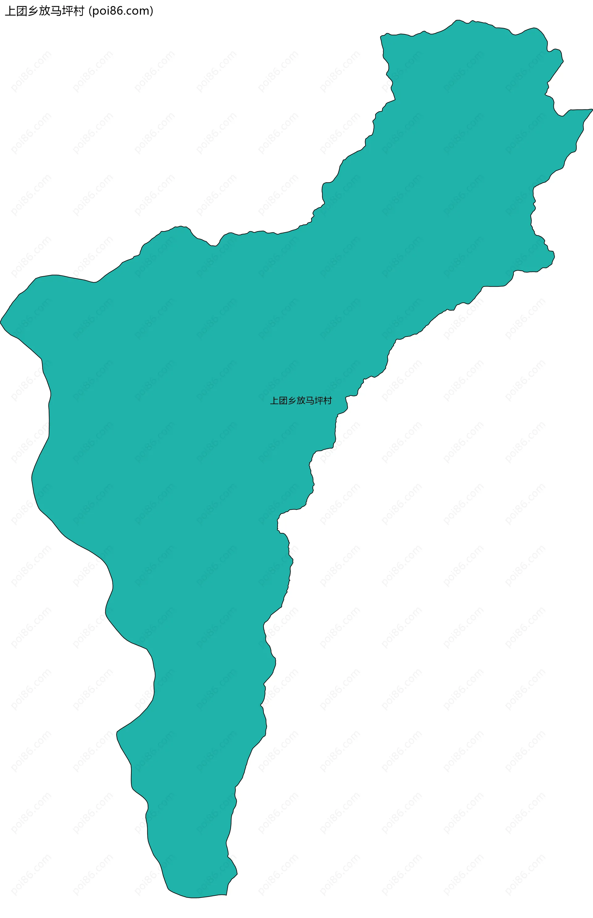 上团乡放马坪村边界地图