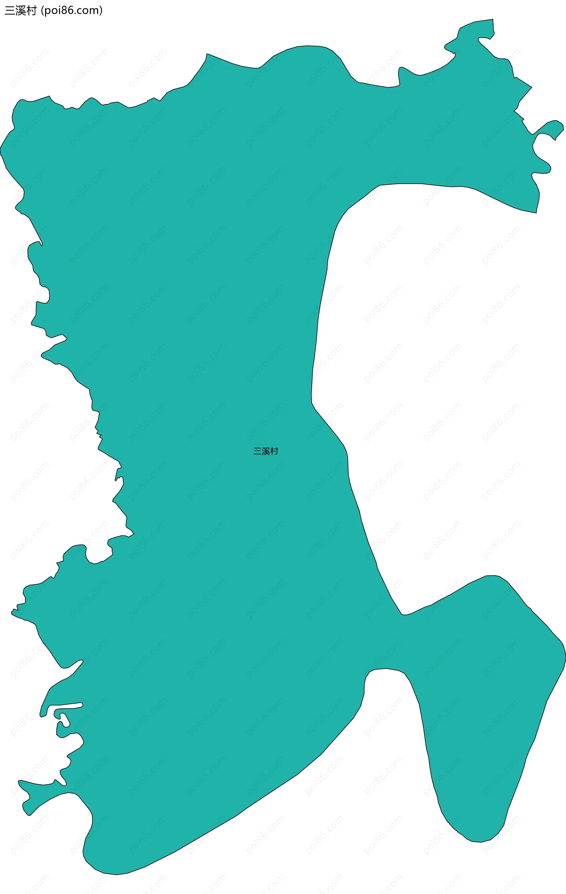 三溪村边界地图