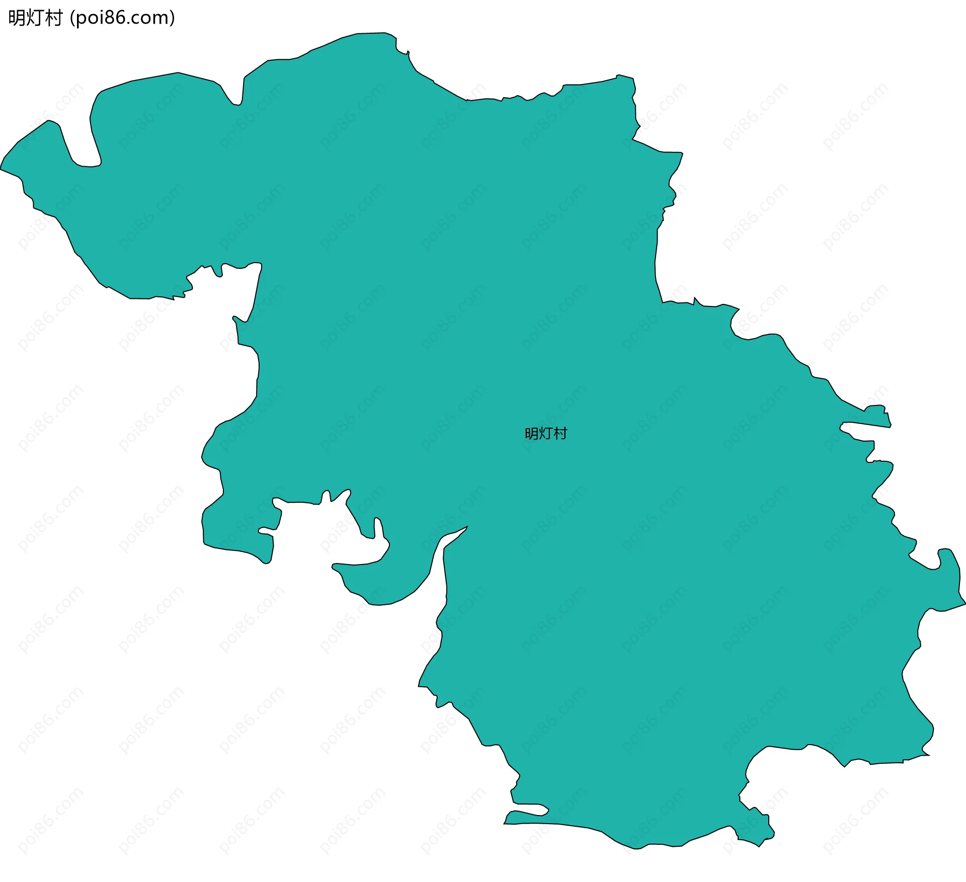 明灯村边界地图