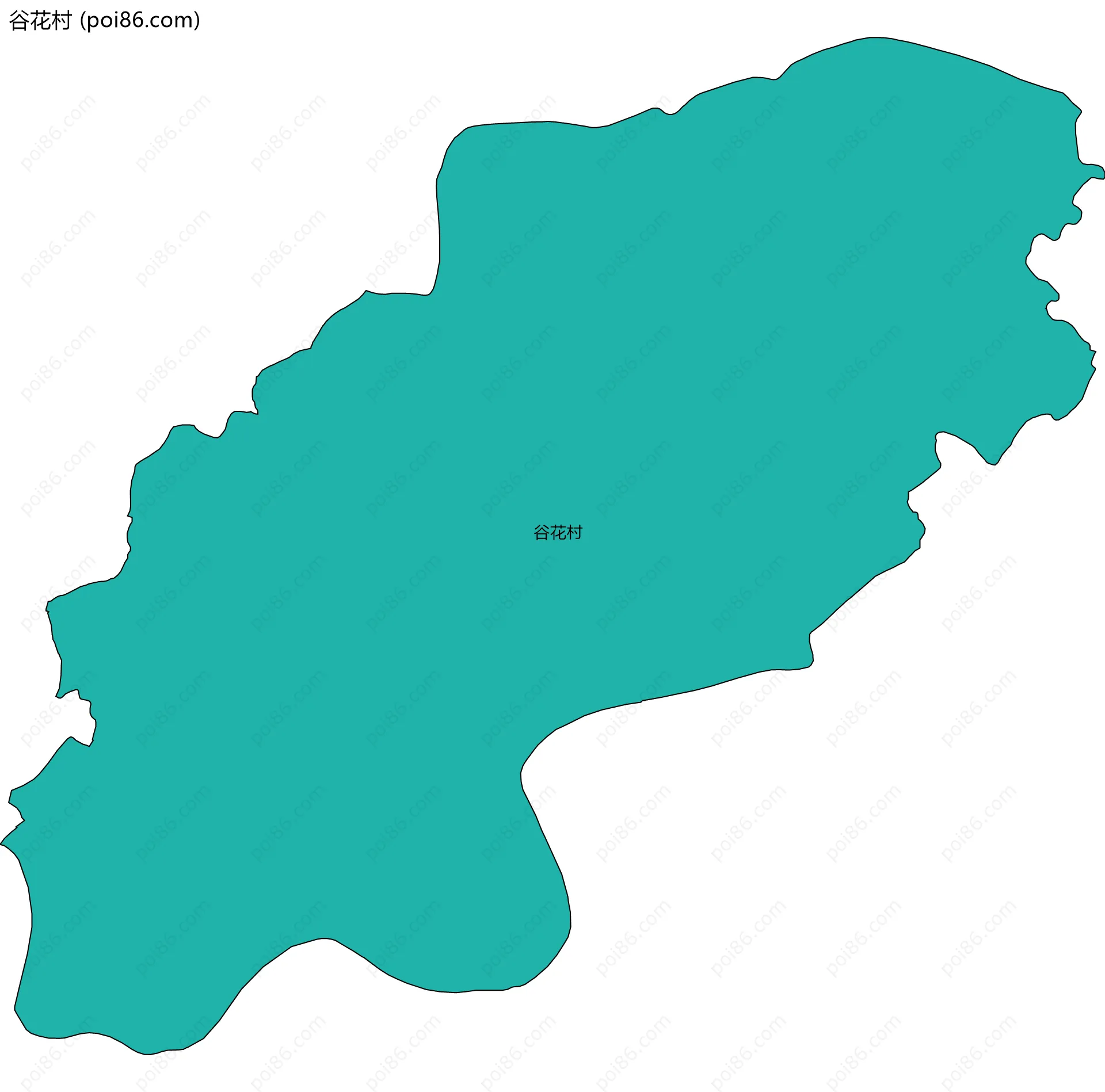 谷花村边界地图