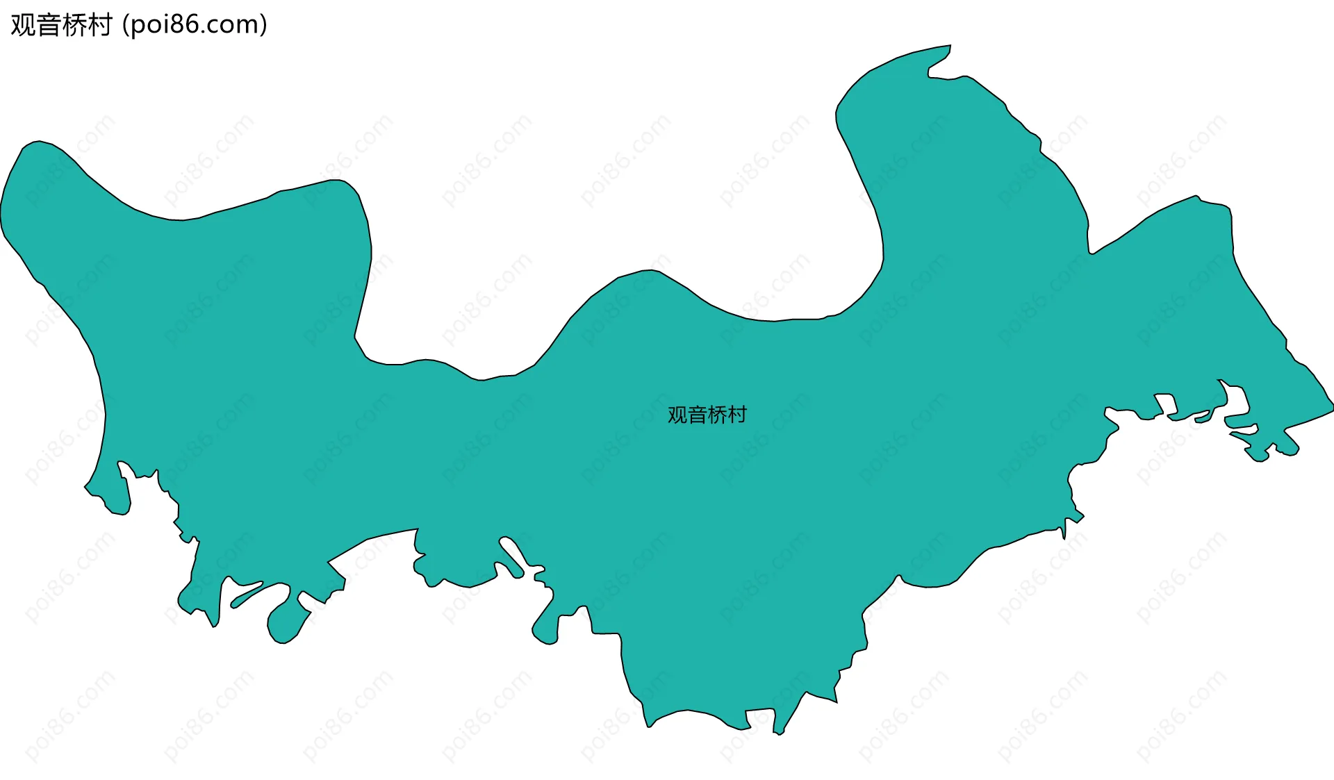 观音桥村边界地图