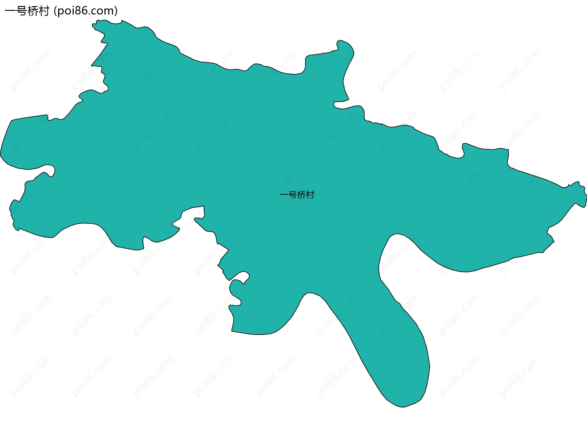 一号桥村边界地图
