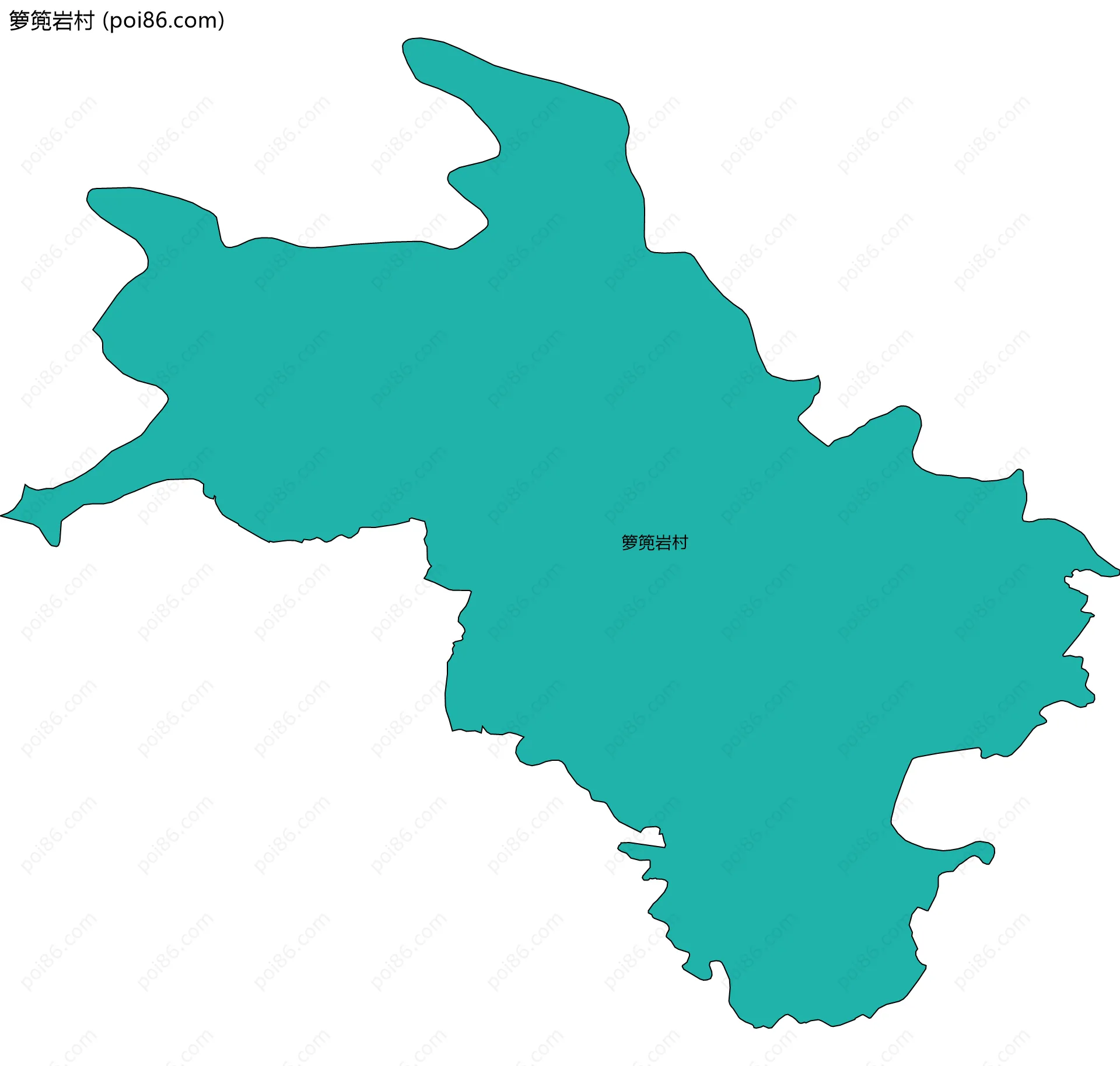 箩篼岩村边界地图
