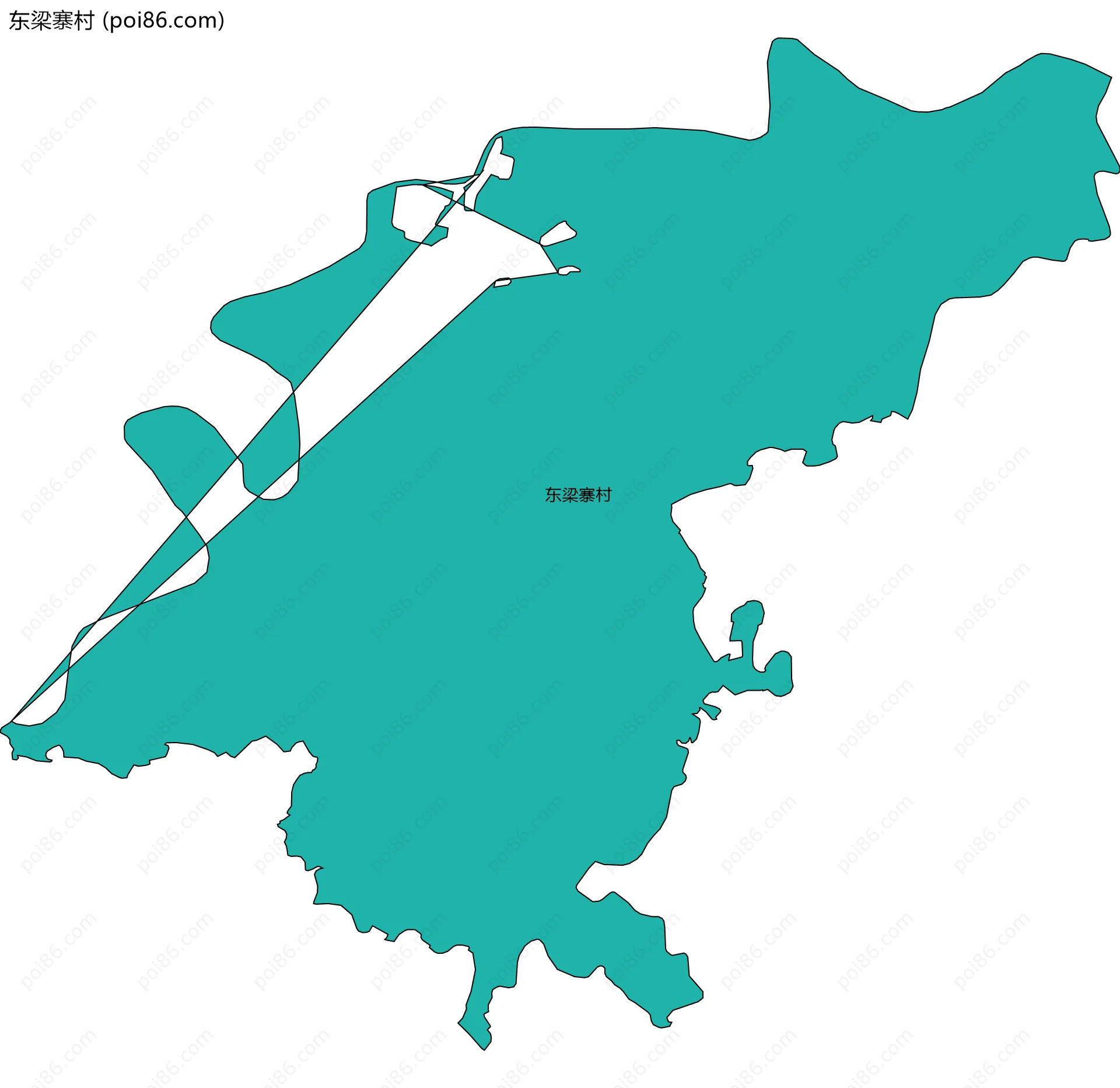 东梁寨村边界地图