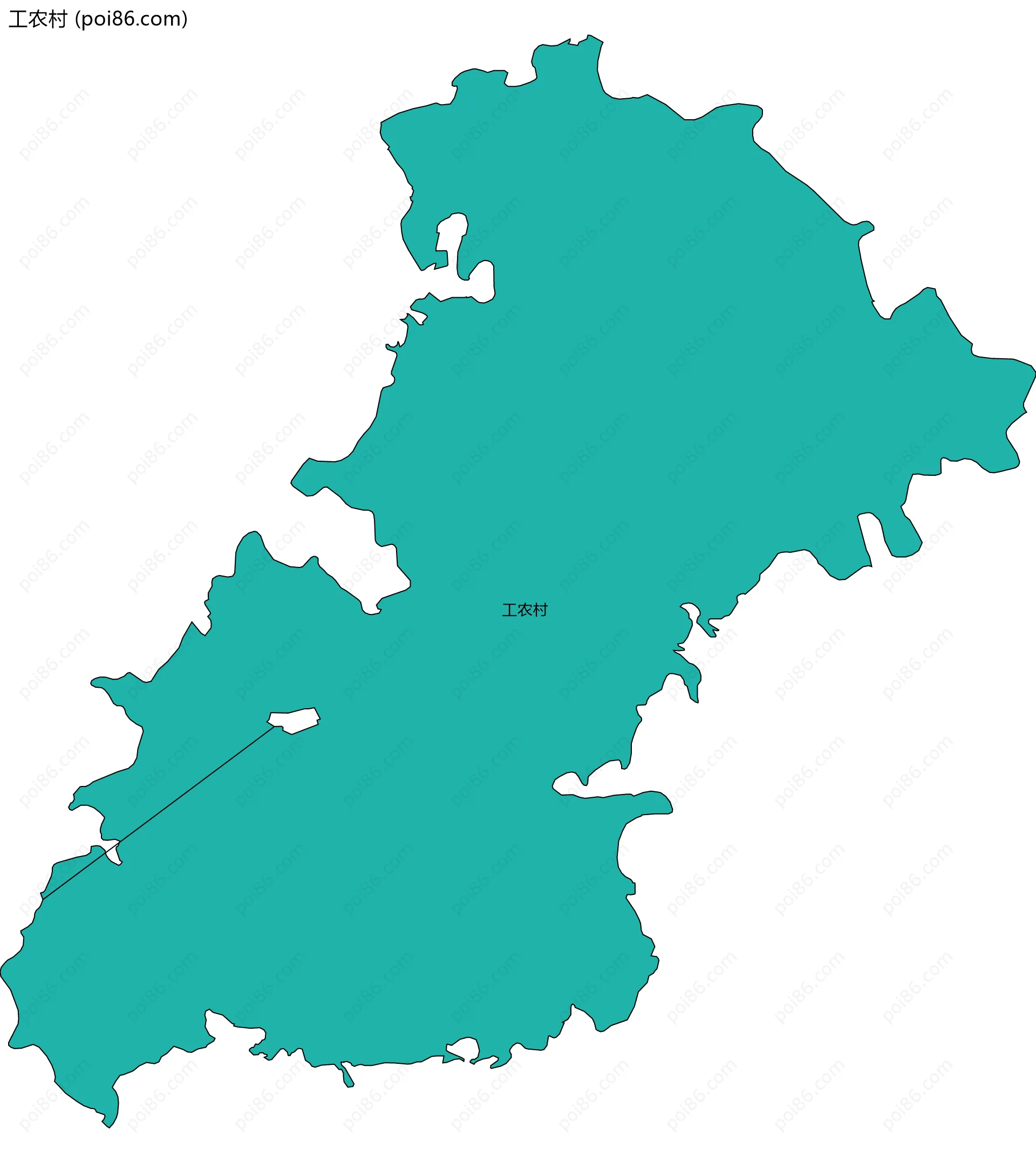 工农村边界地图