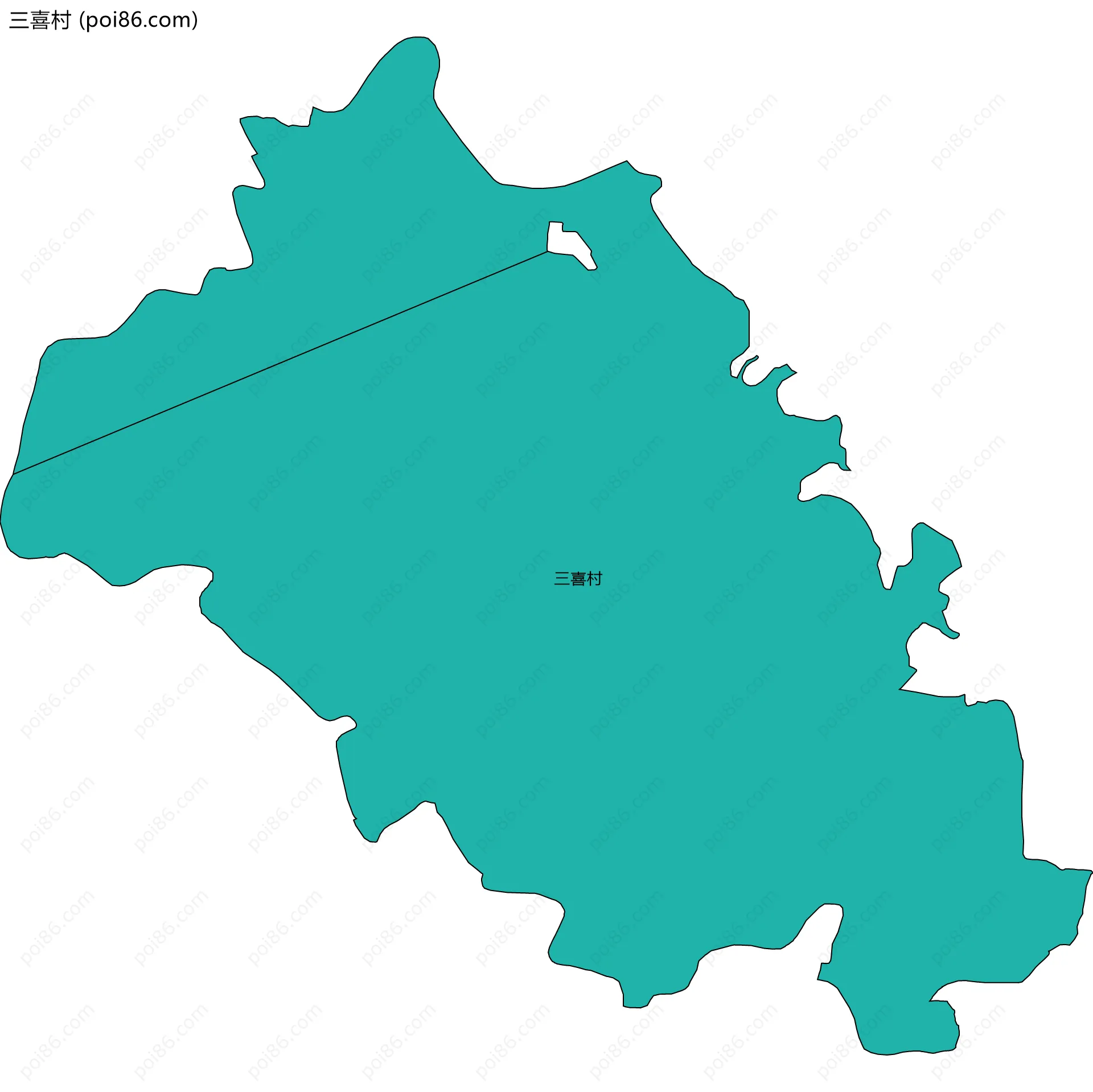 三喜村边界地图