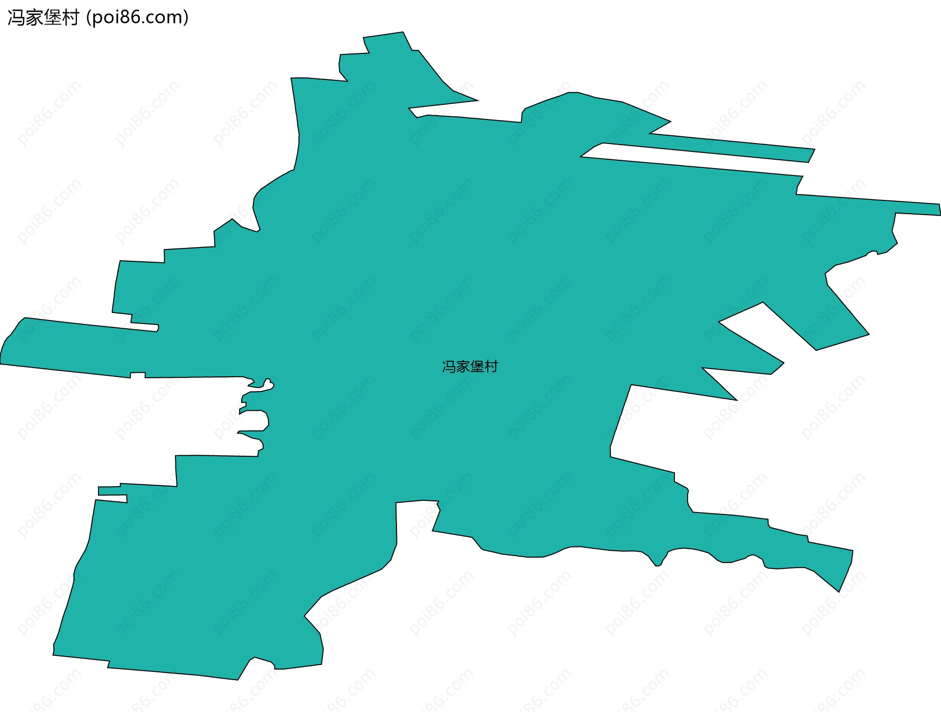 冯家堡村边界地图