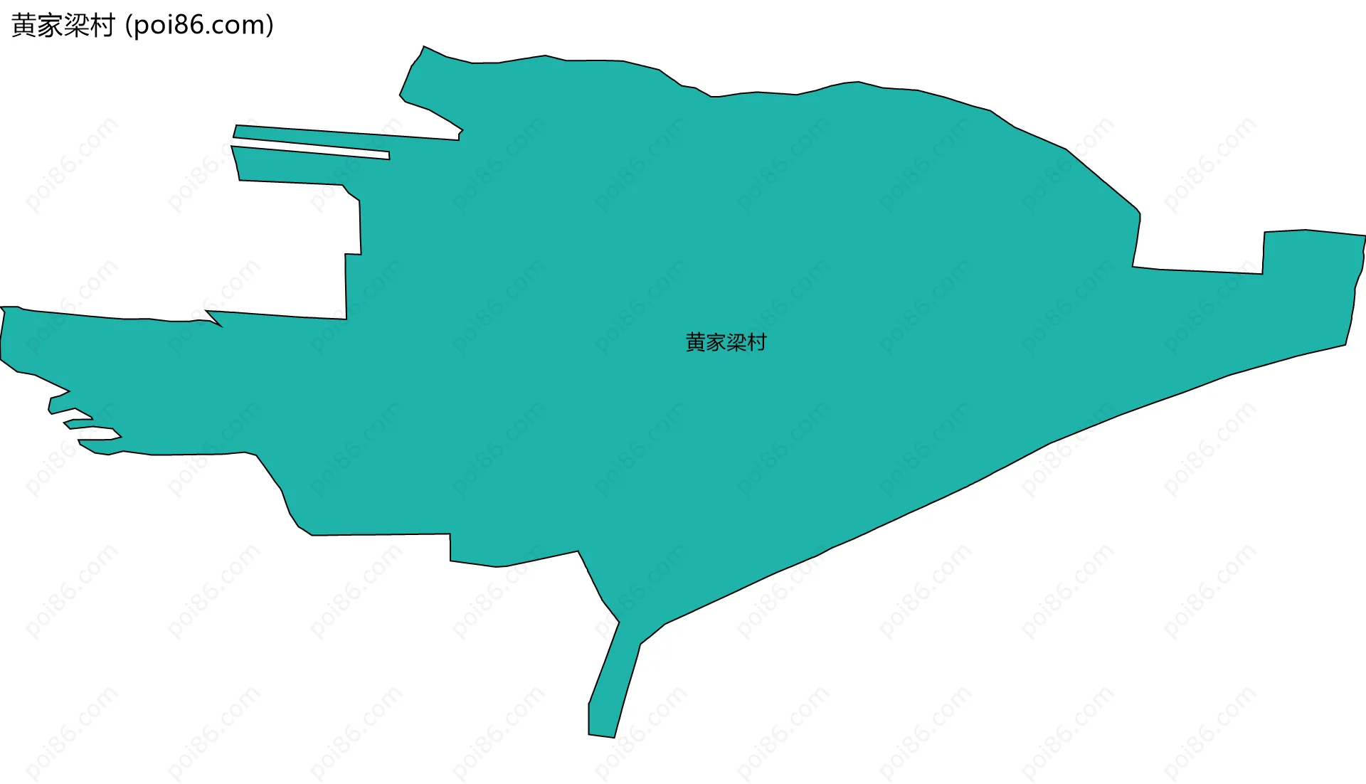 黄家梁村边界地图