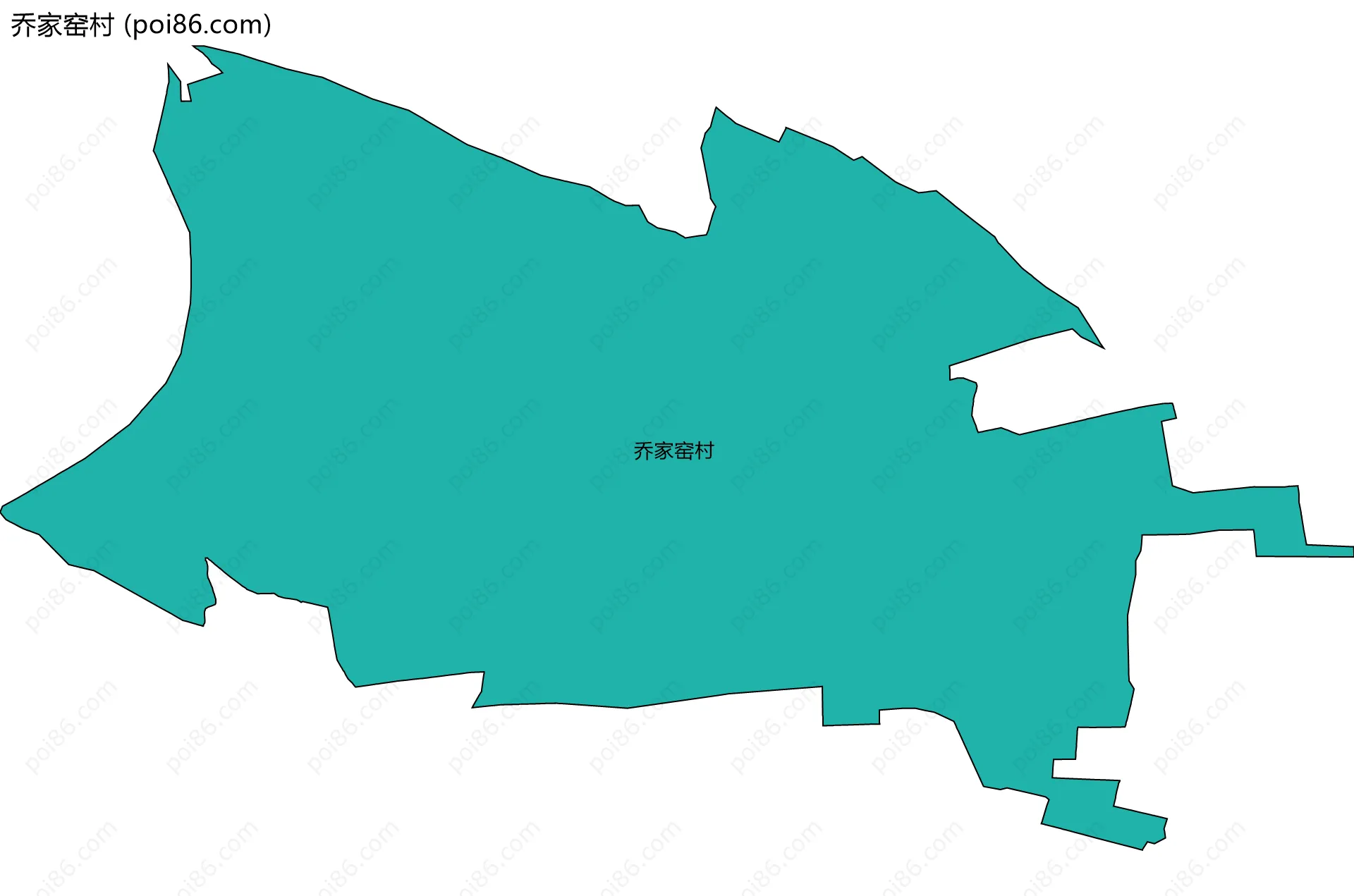 乔家窑村边界地图