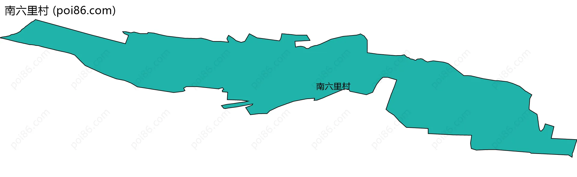 南六里村边界地图