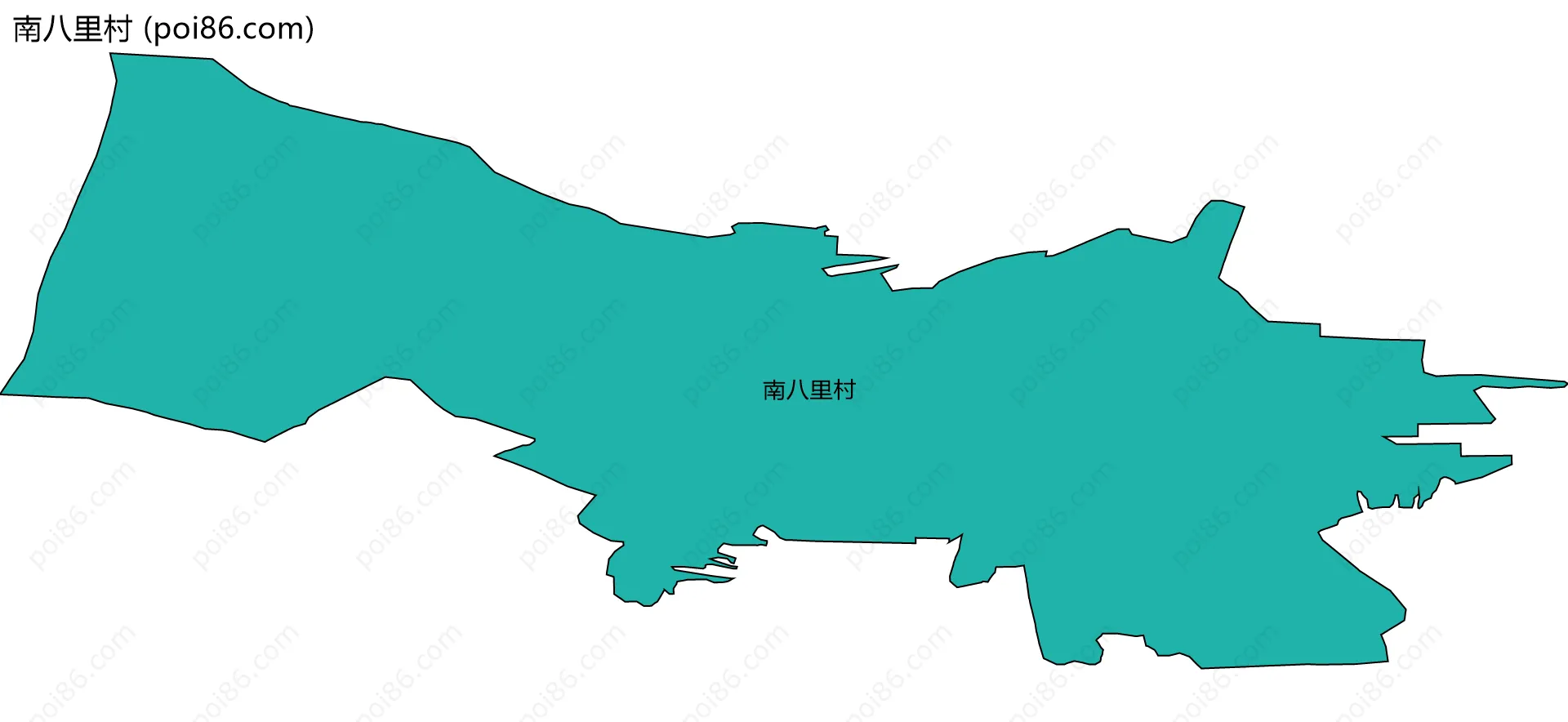 南八里村边界地图