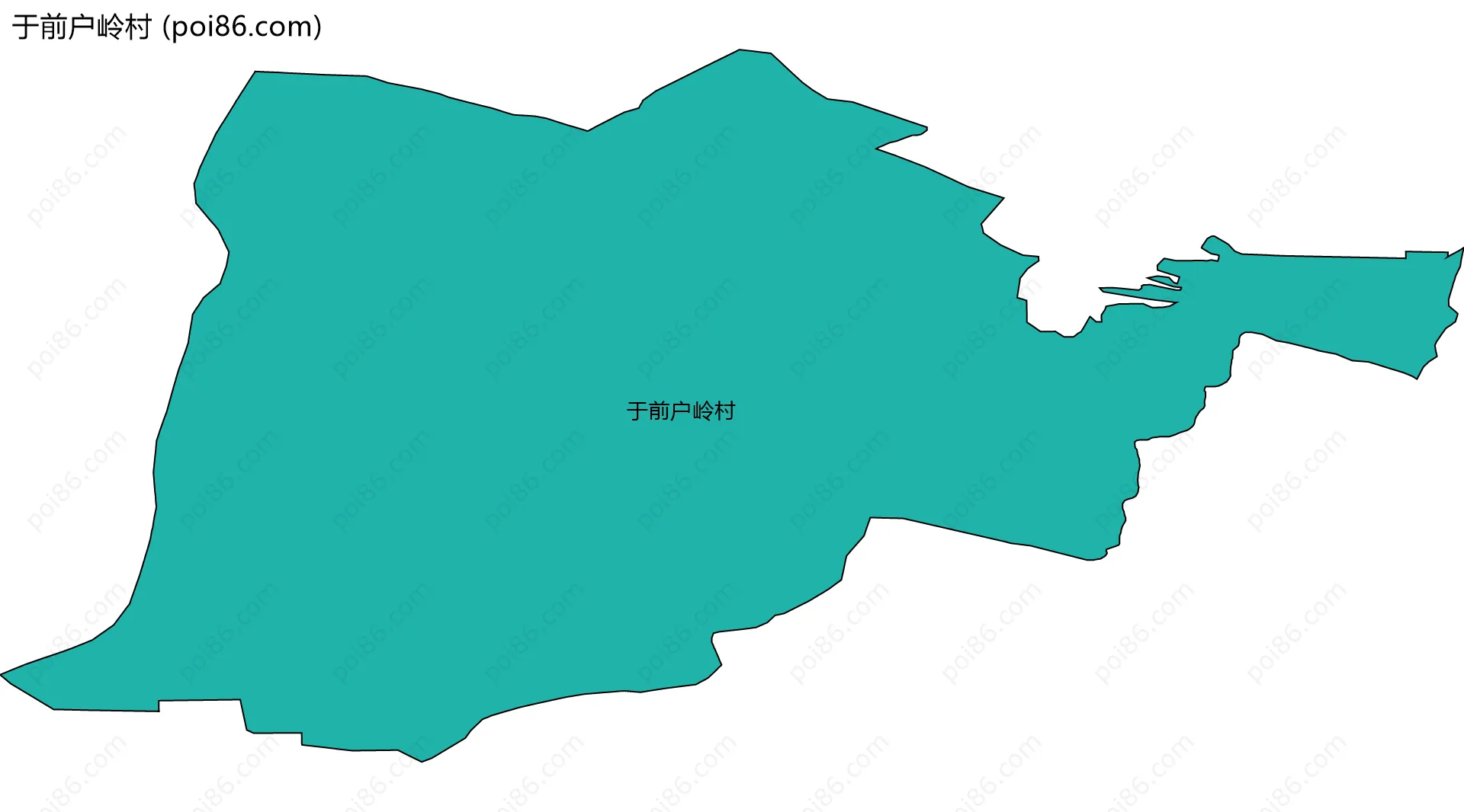 于前户岭村边界地图
