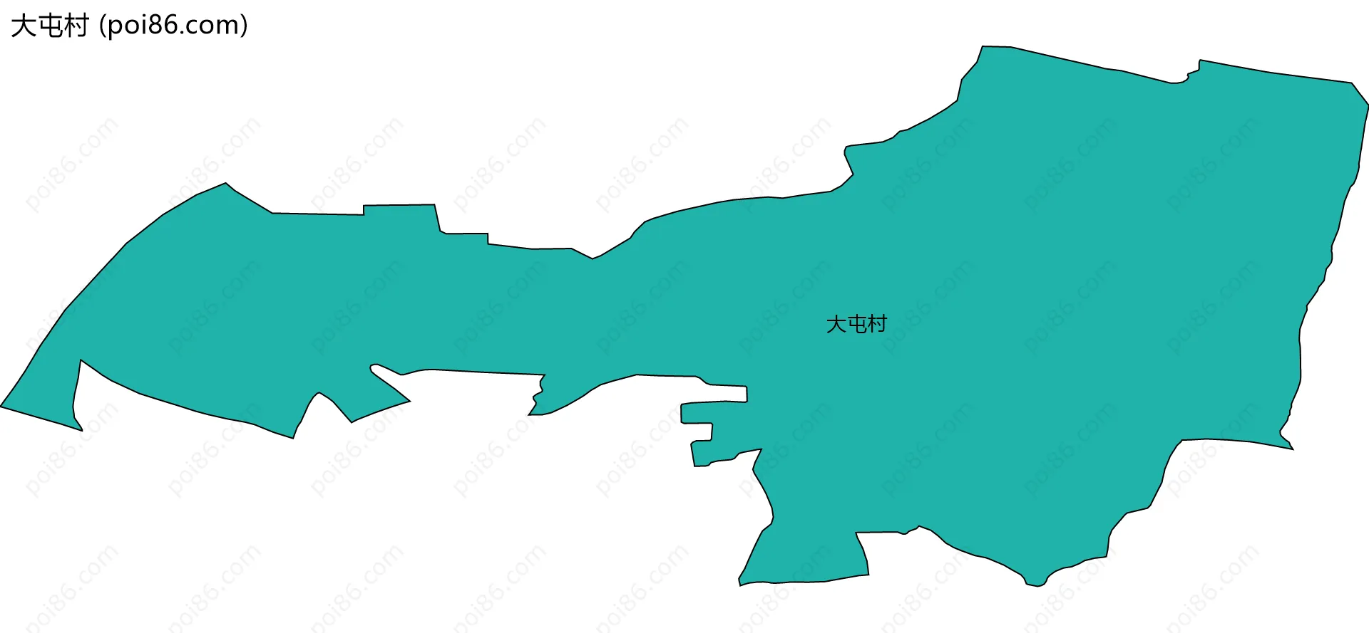 大屯村边界地图