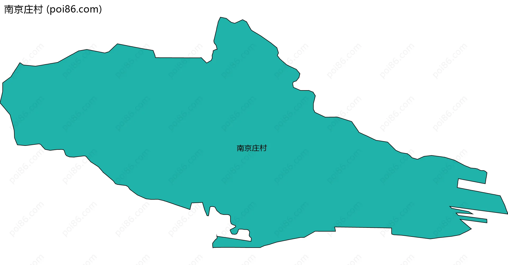 南京庄村边界地图