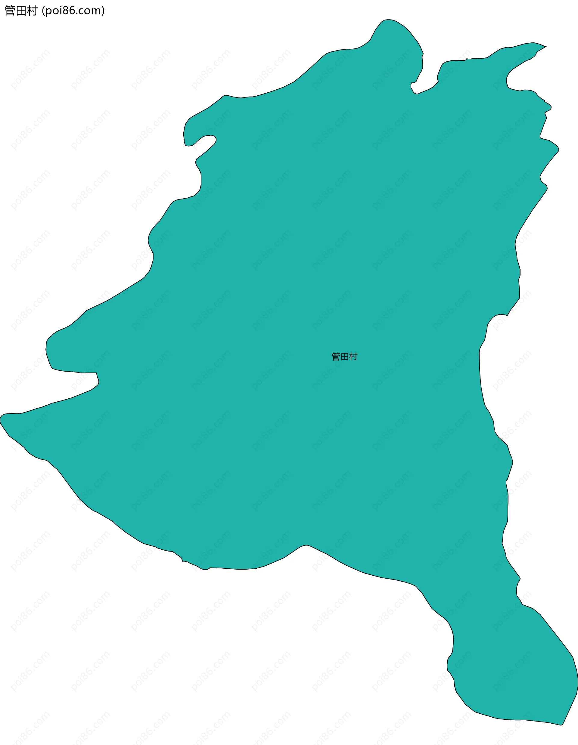 管田村边界地图