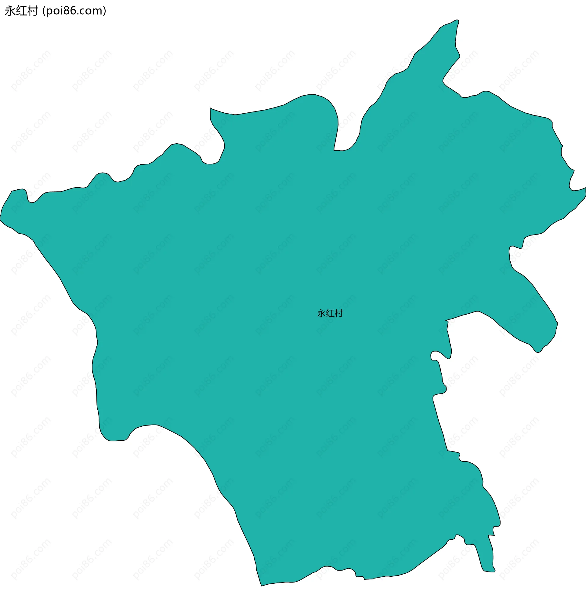 永红村边界地图