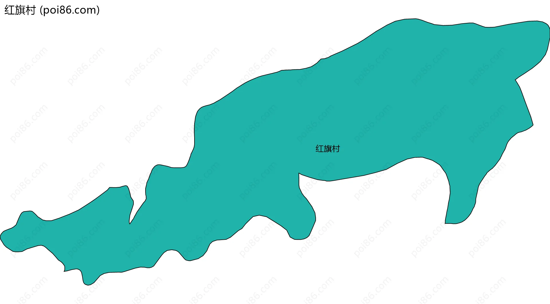红旗村边界地图