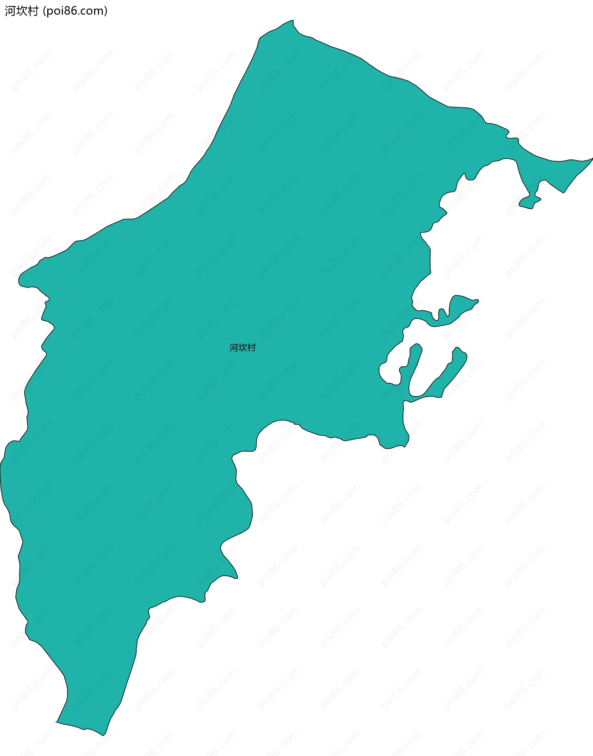 河坎村边界地图