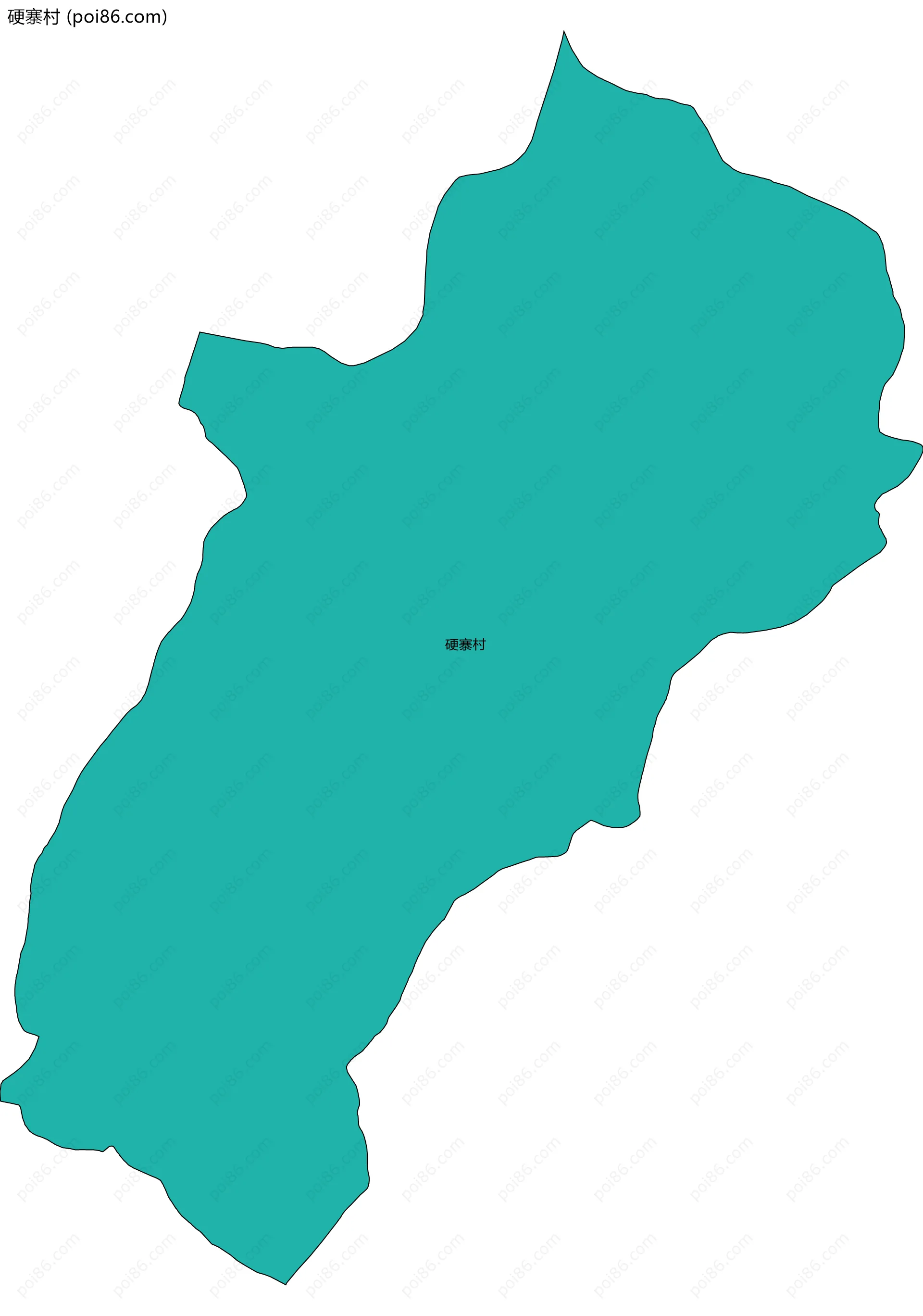 硬寨村边界地图