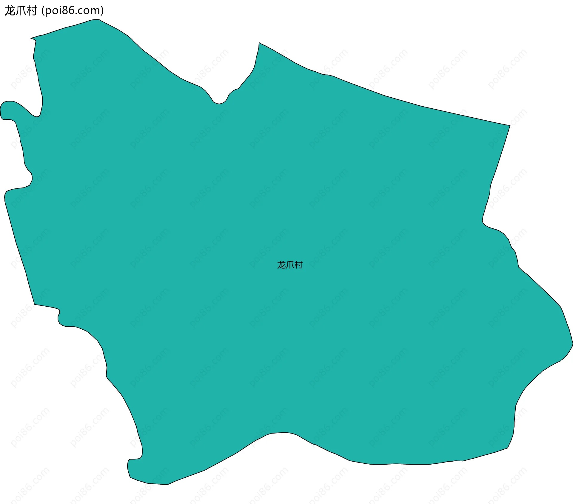 龙爪村边界地图