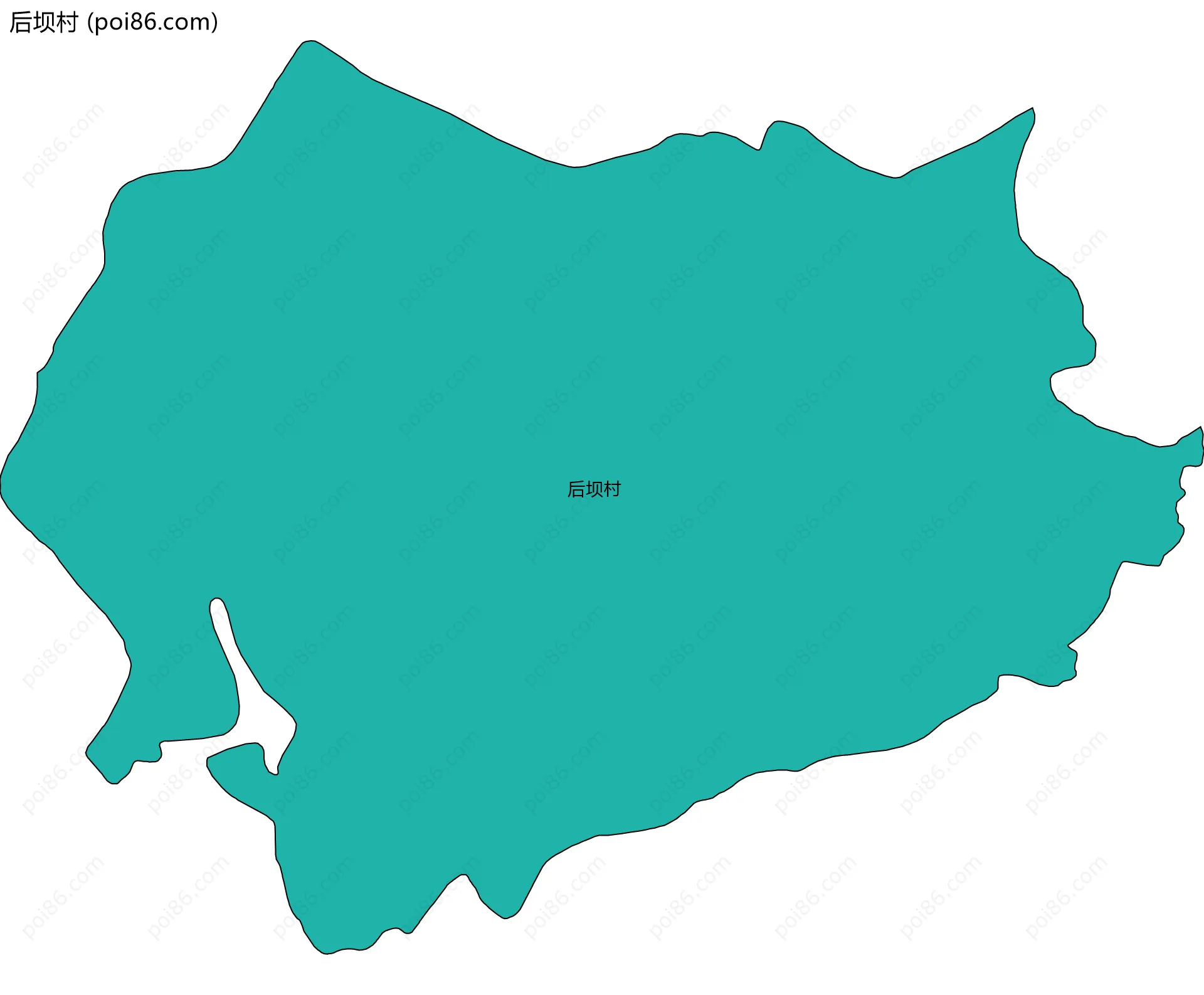 后坝村边界地图
