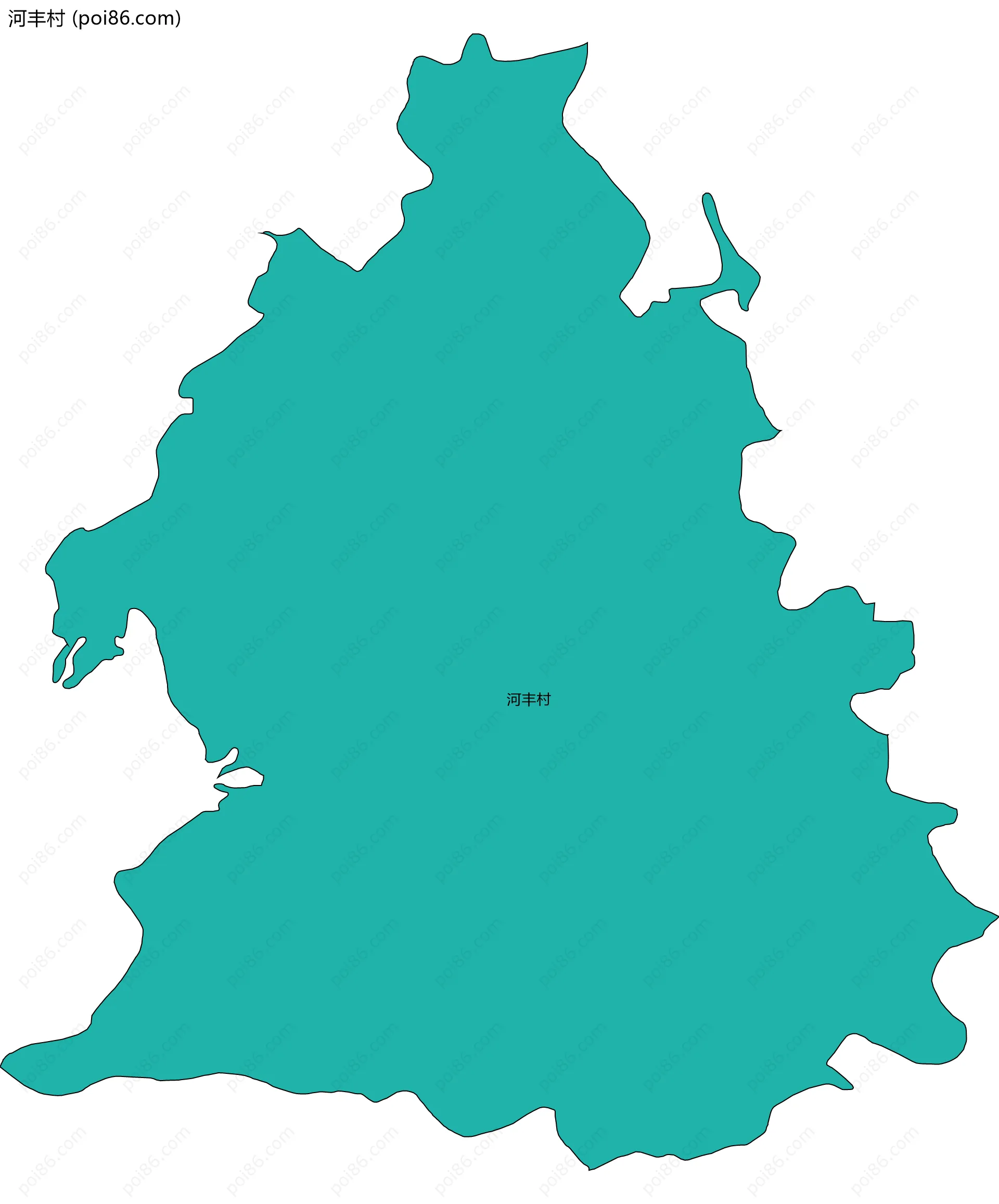 河丰村边界地图