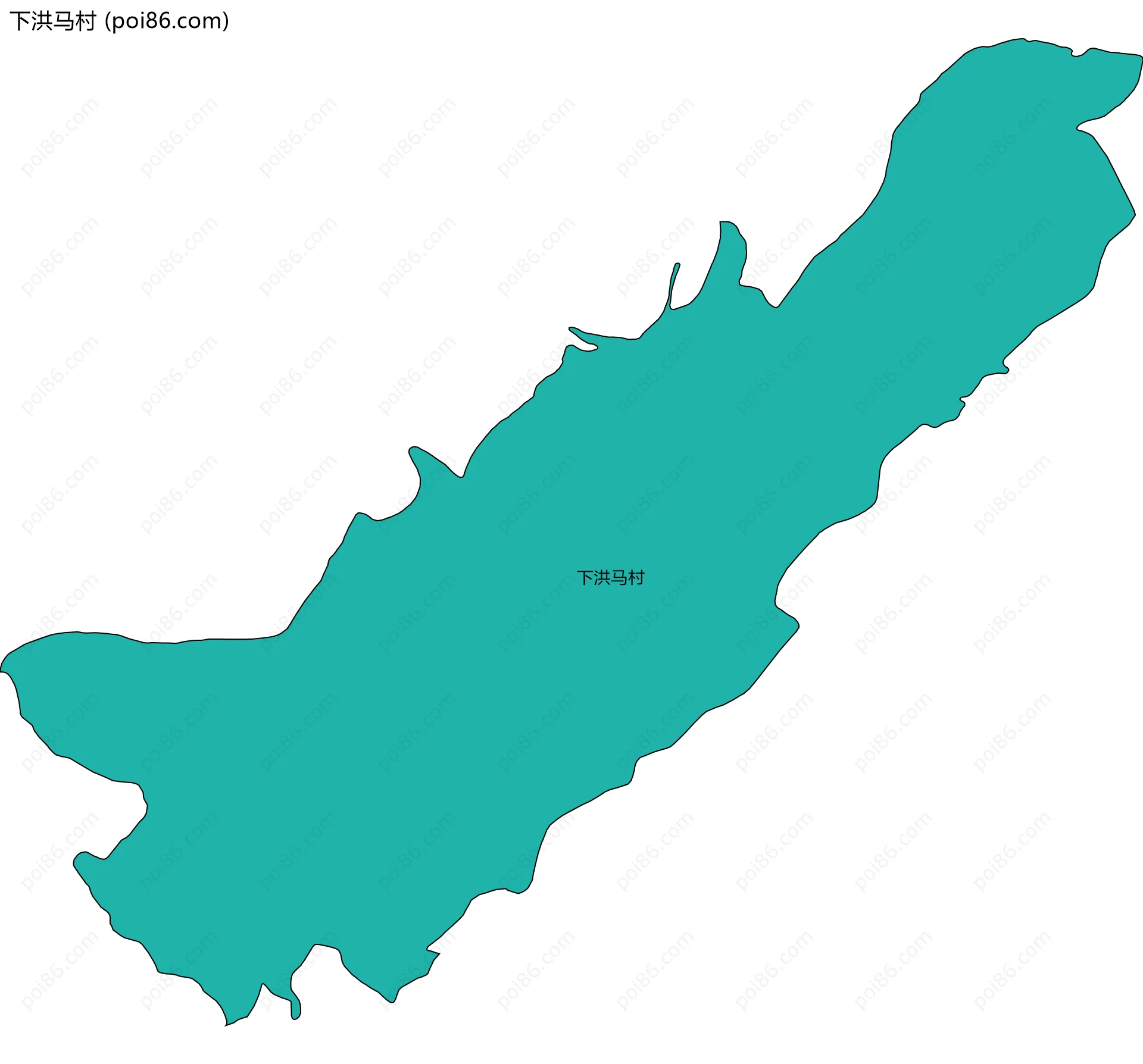 下洪马村边界地图