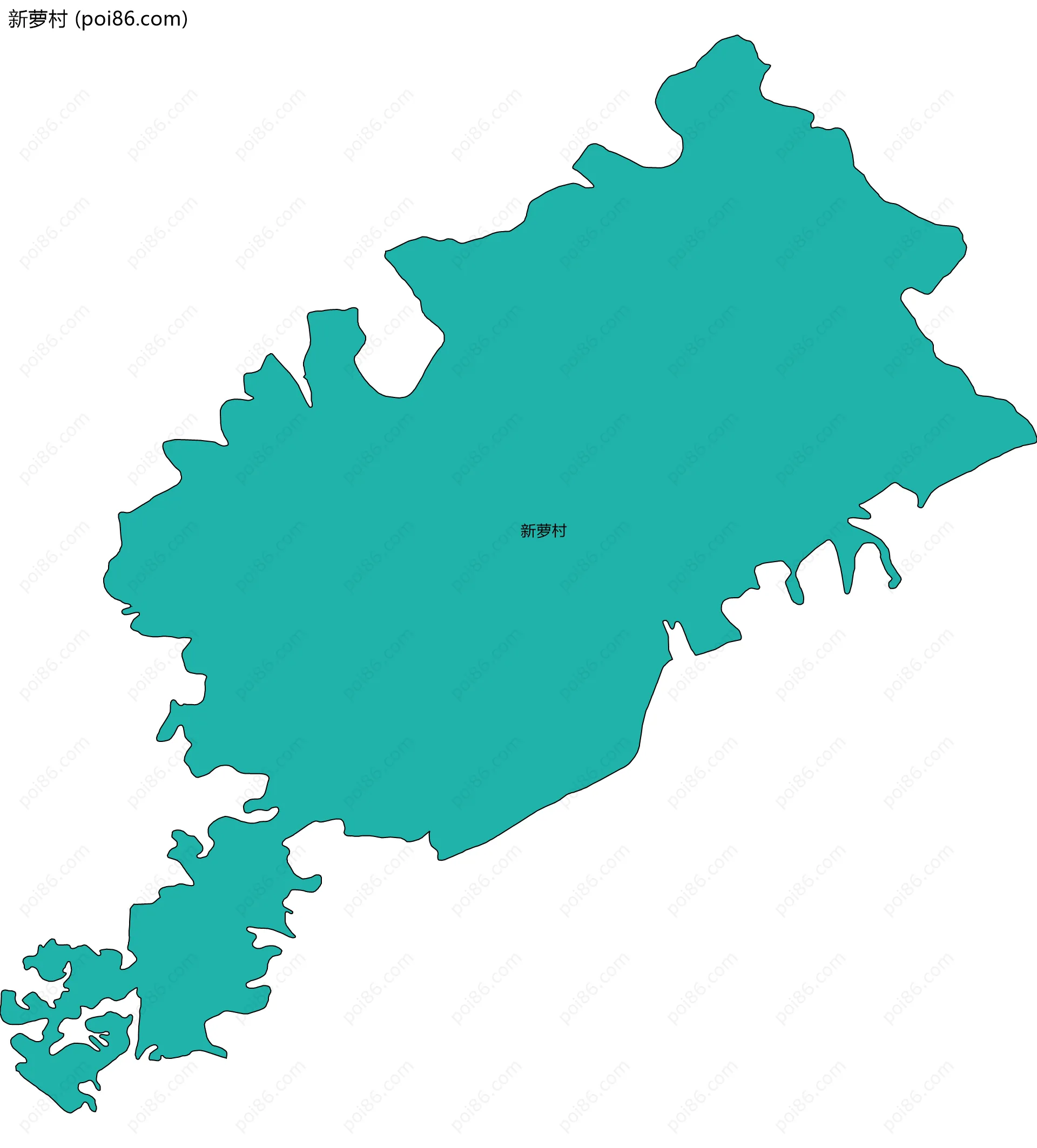 新萝村边界地图