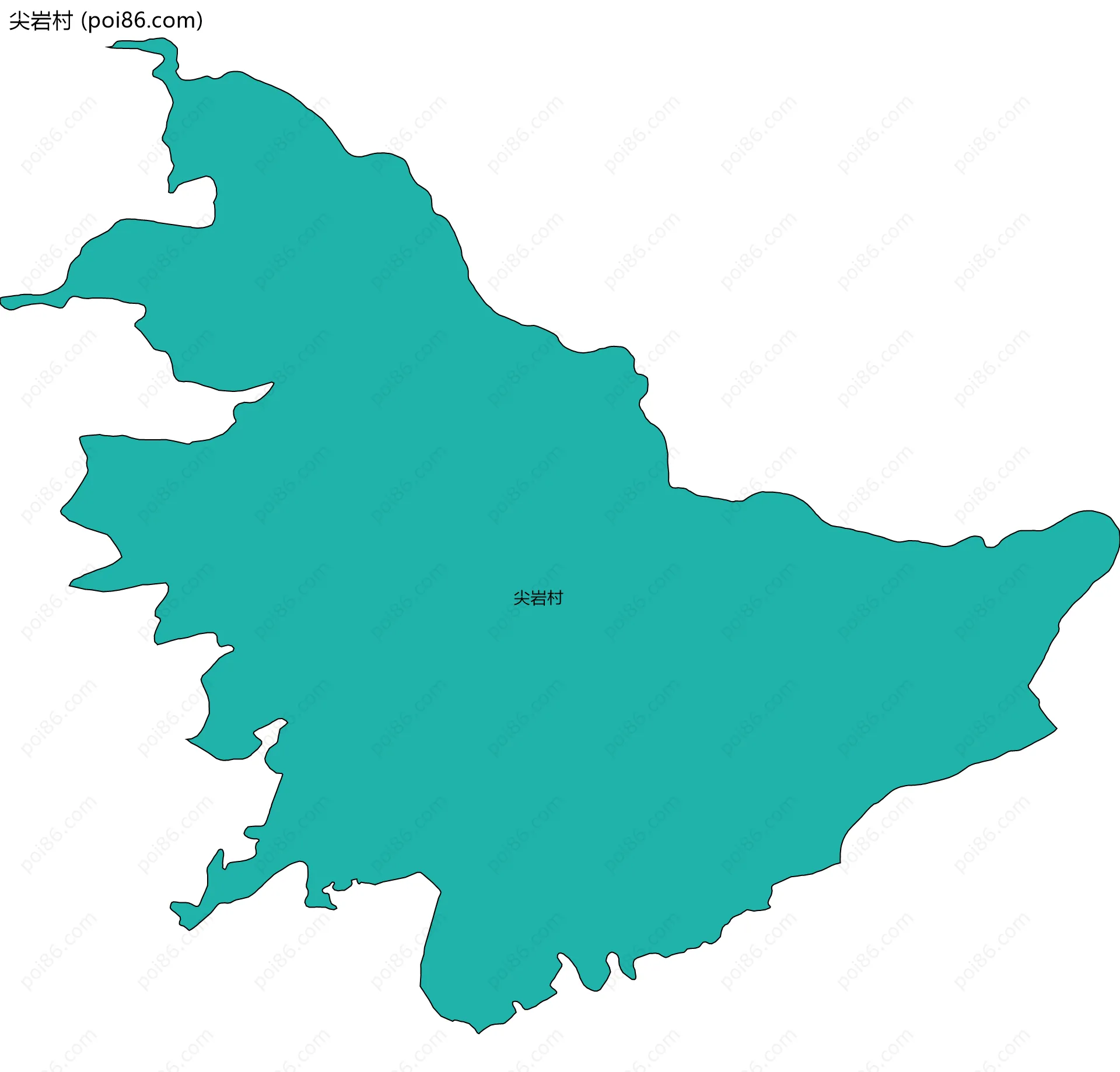 尖岩村边界地图