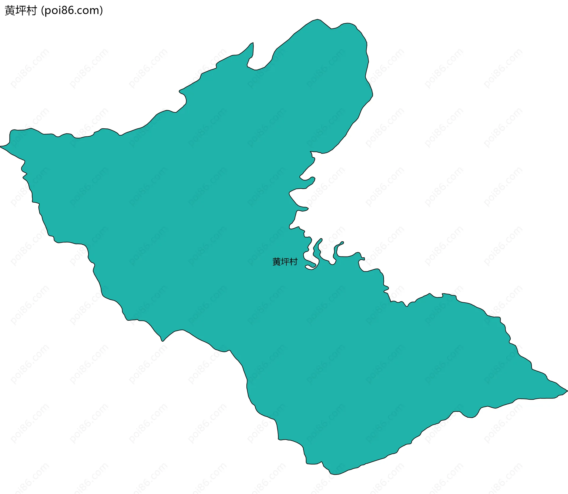 黄坪村边界地图