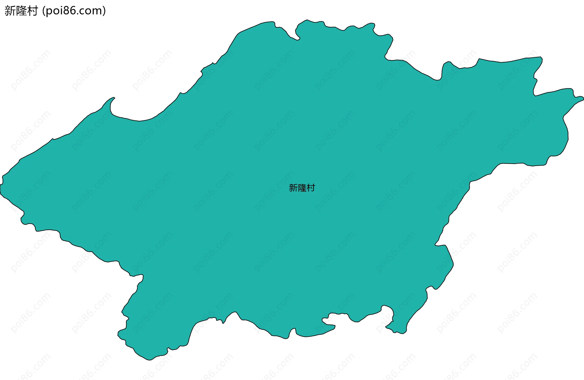 新隆村边界地图