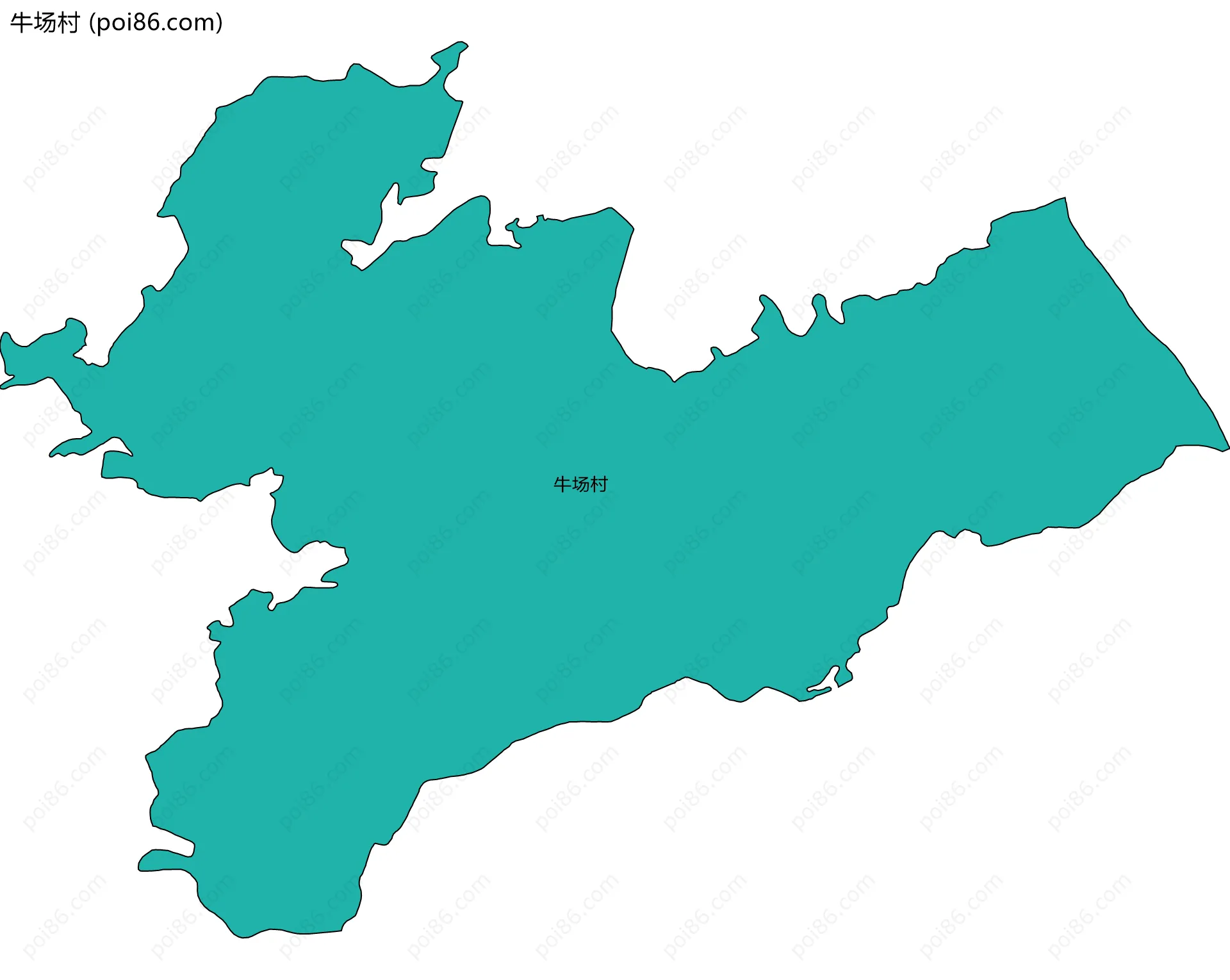 牛场村边界地图