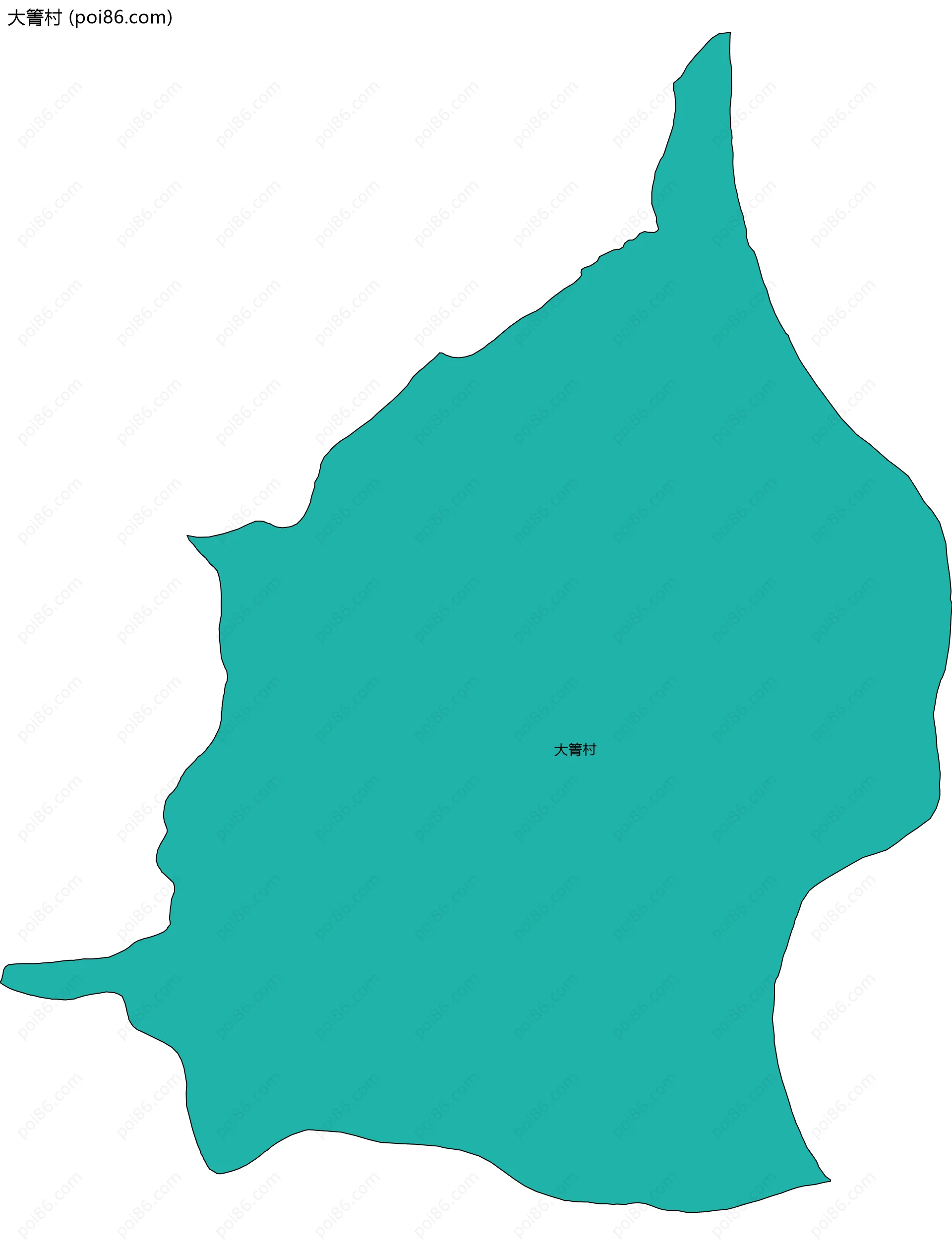 大箐村边界地图