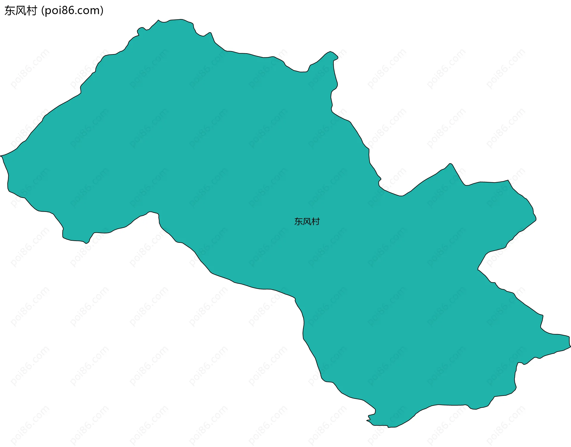 东风村边界地图