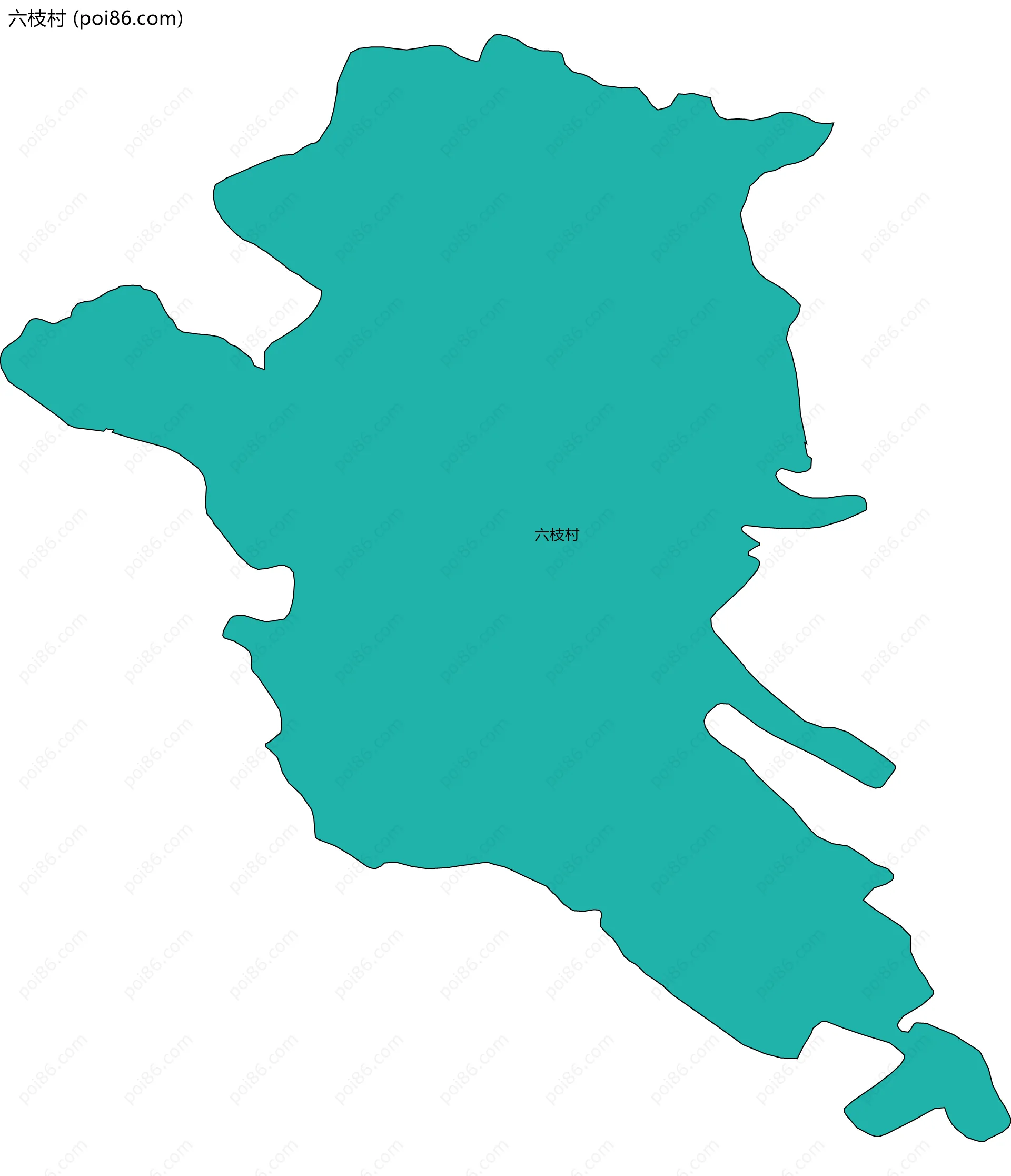 六枝村边界地图