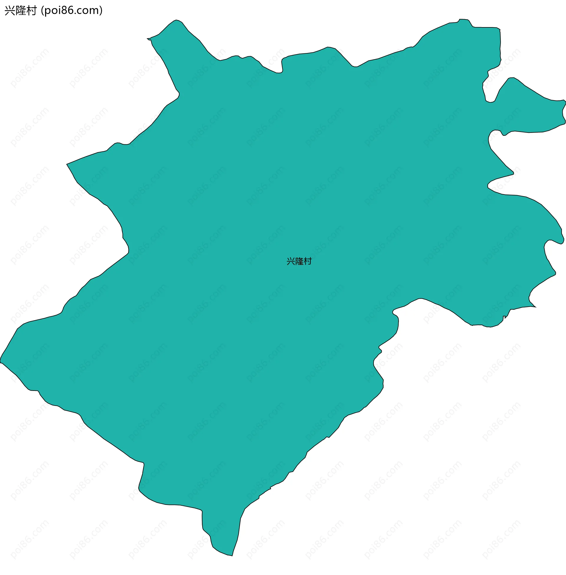 兴隆村边界地图