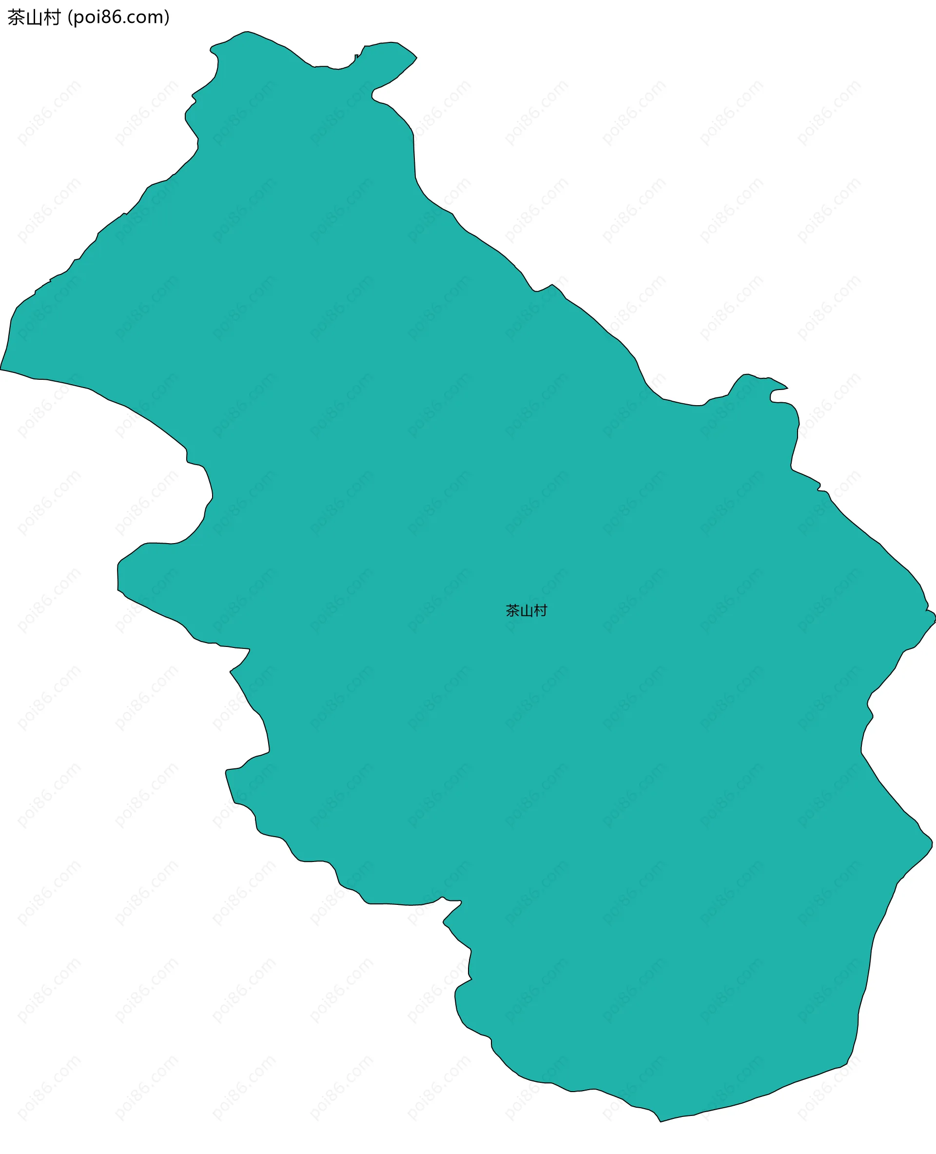 茶山村边界地图