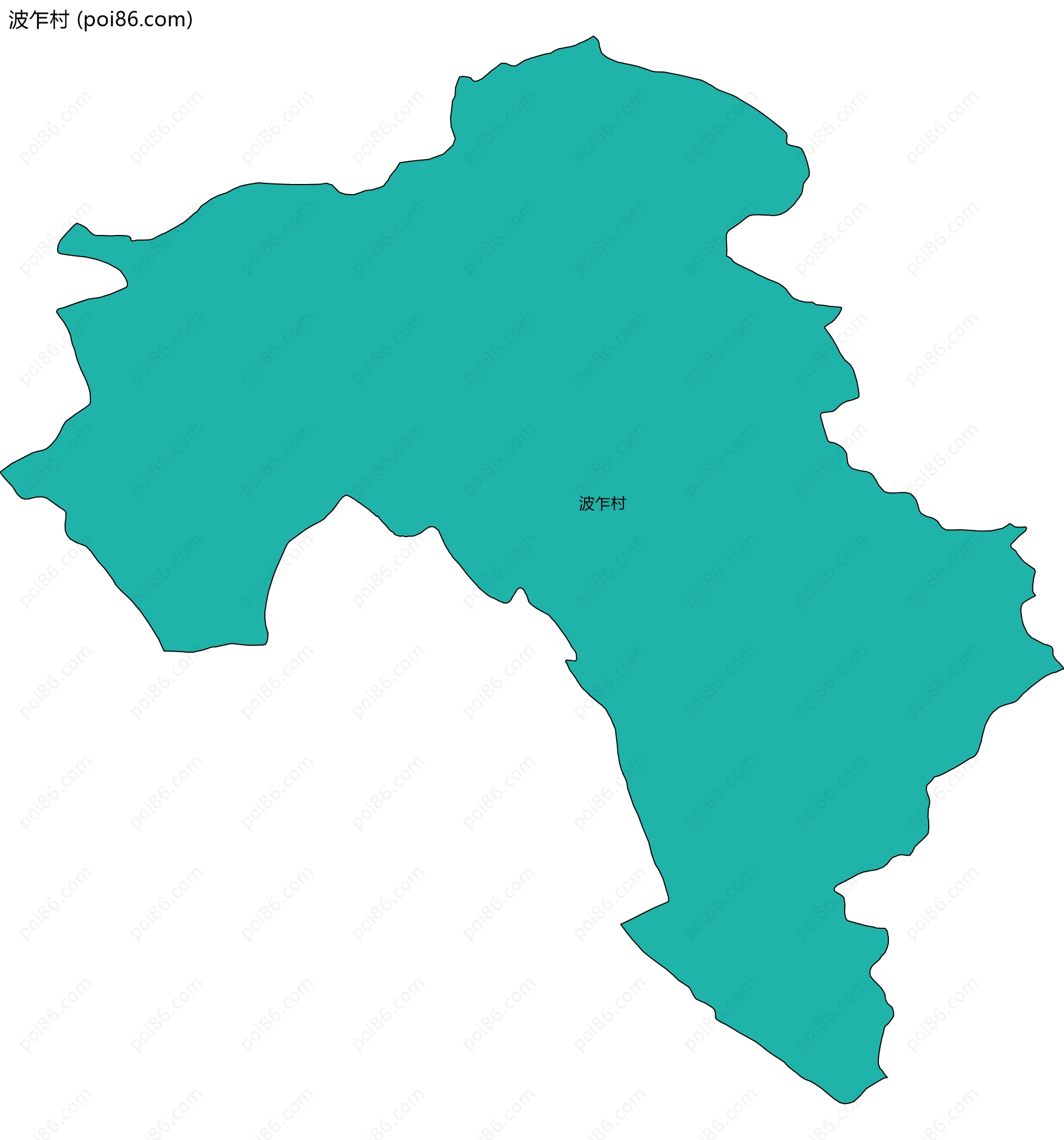 波乍村边界地图