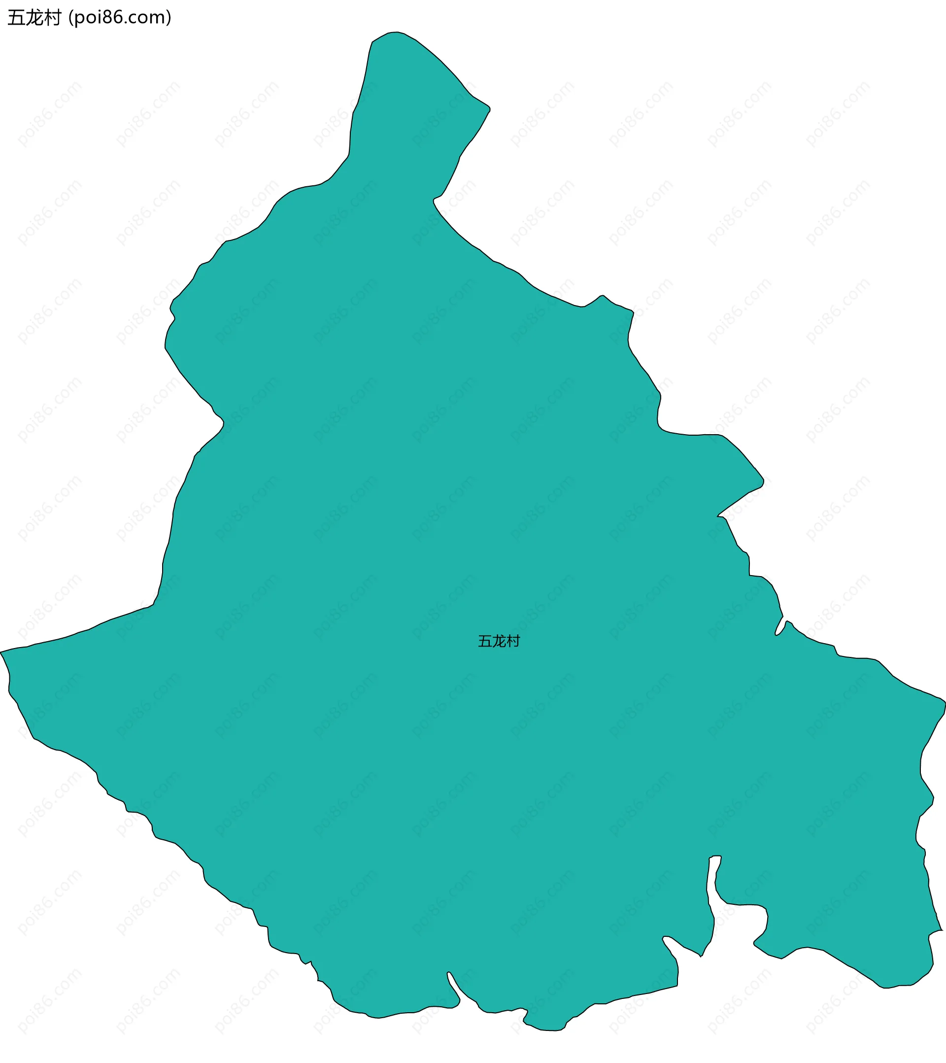 五龙村边界地图