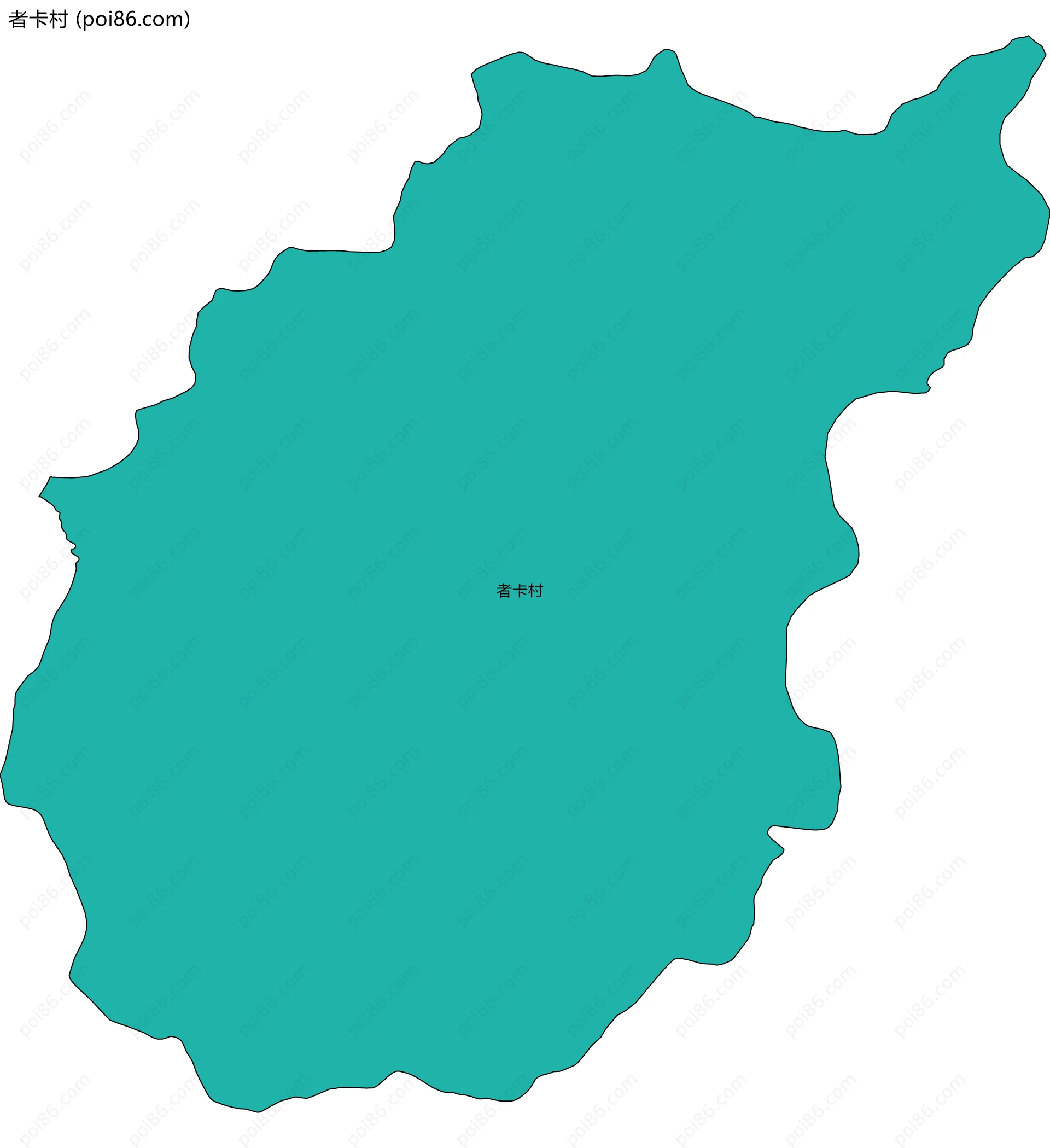 者卡村边界地图