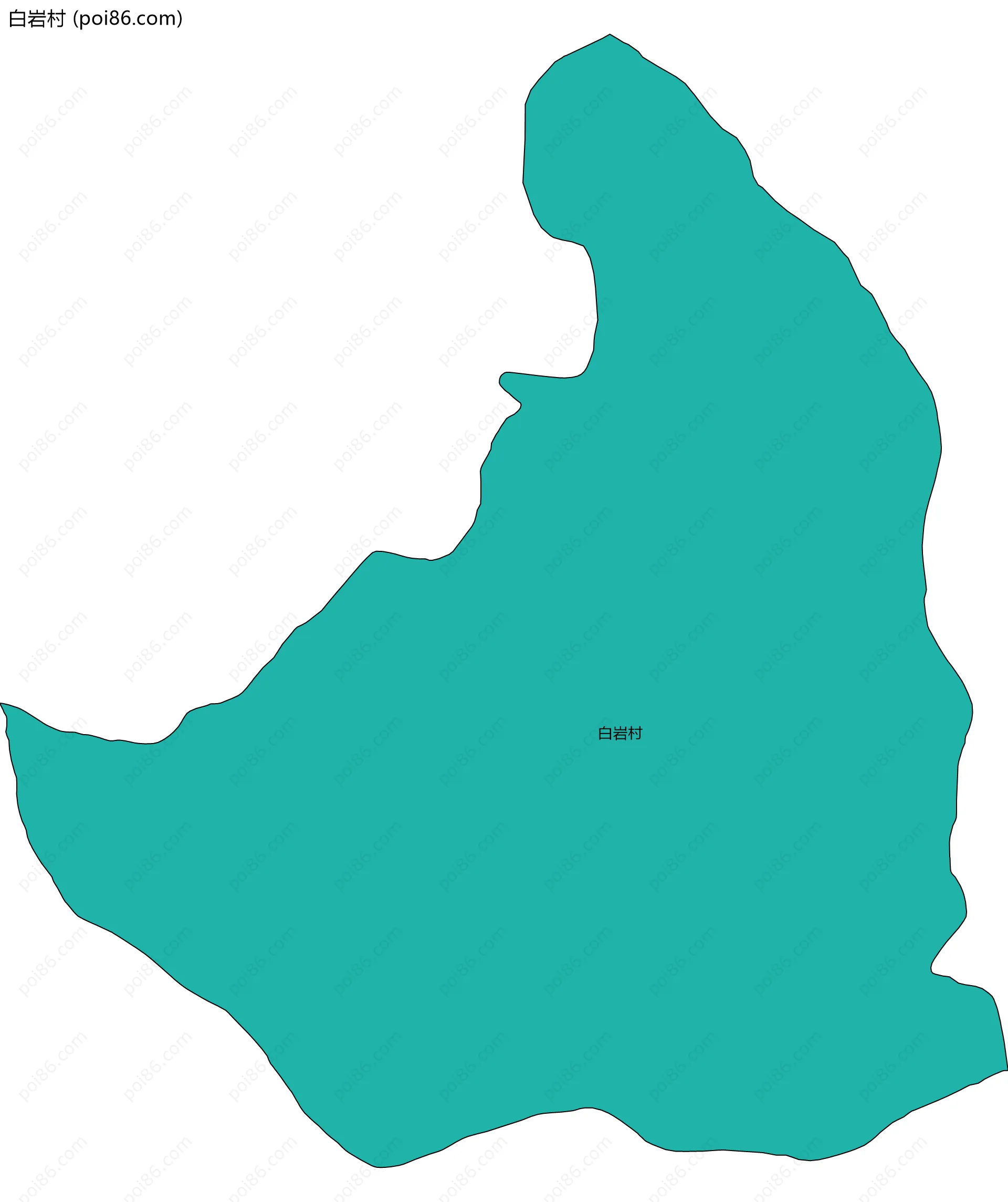 白岩村边界地图