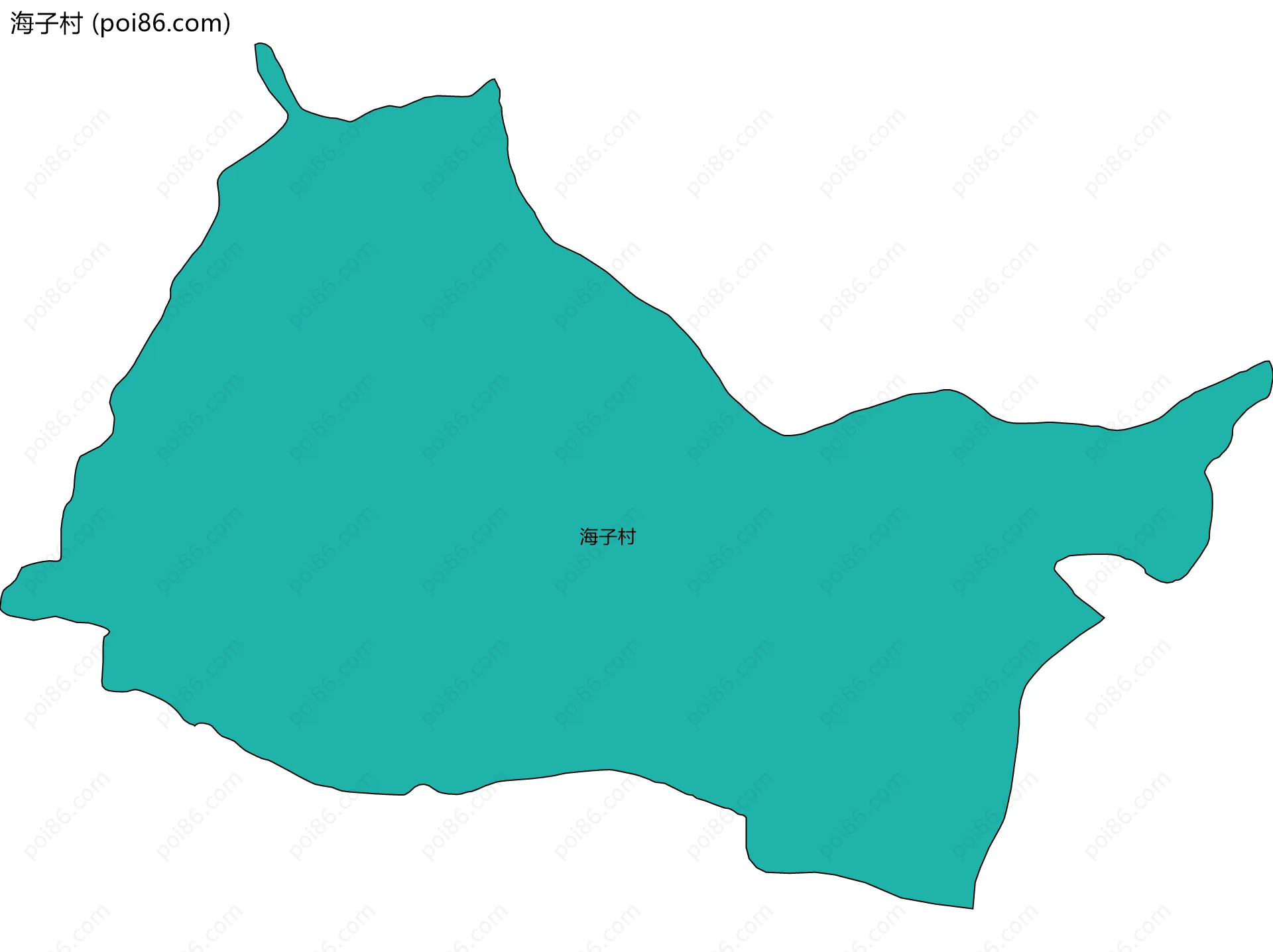 海子村边界地图