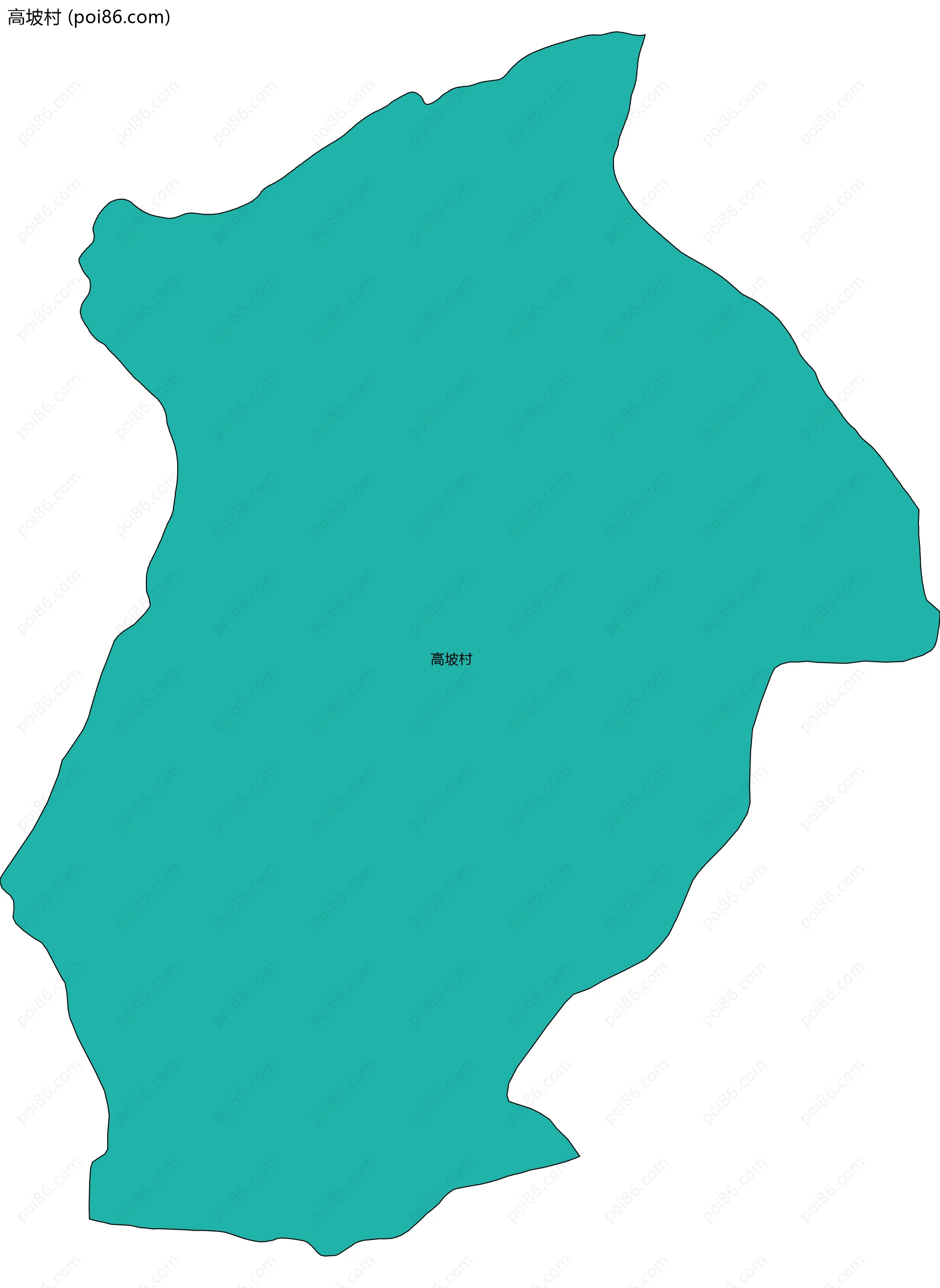 高坡村边界地图