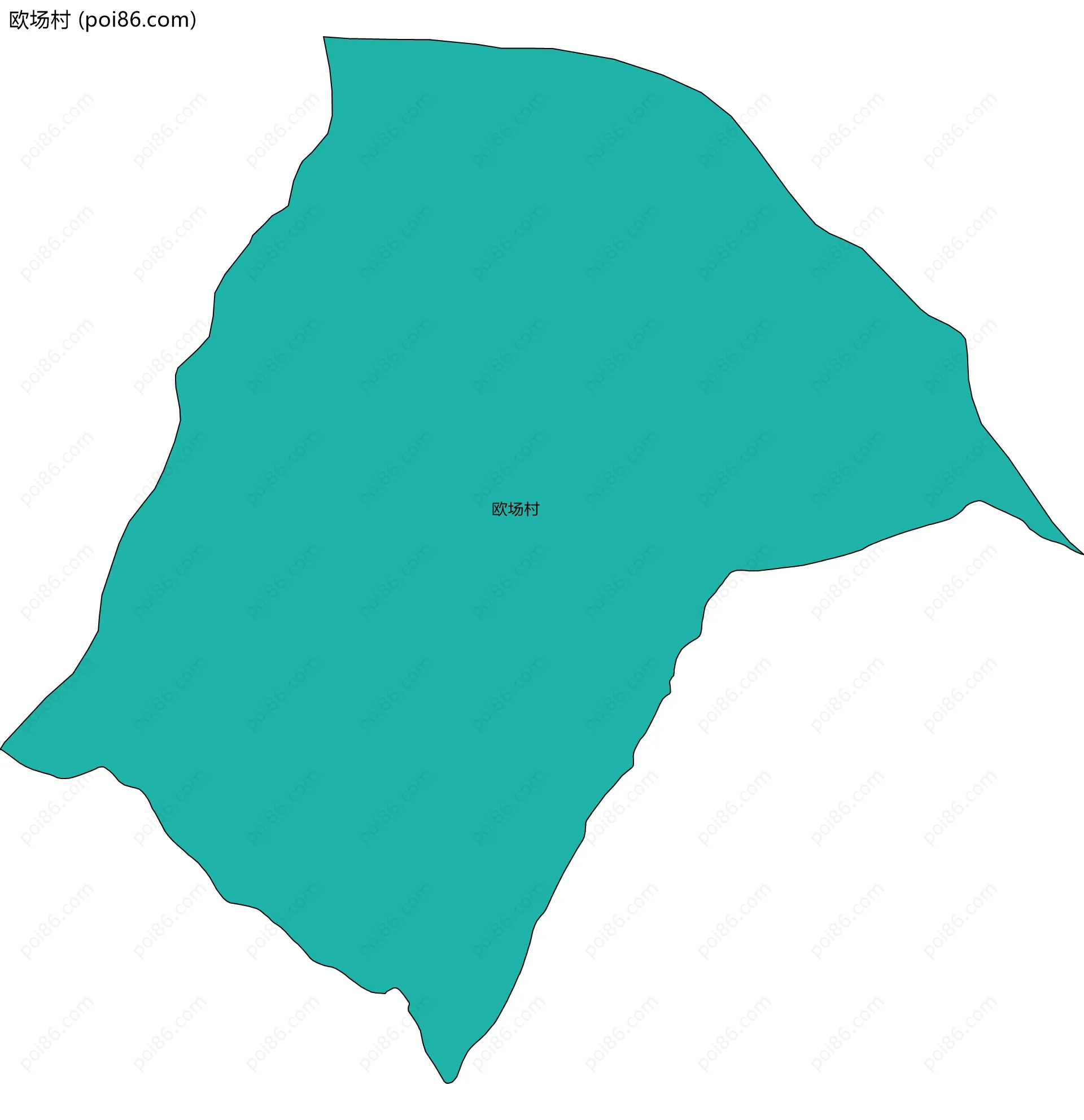 欧场村边界地图