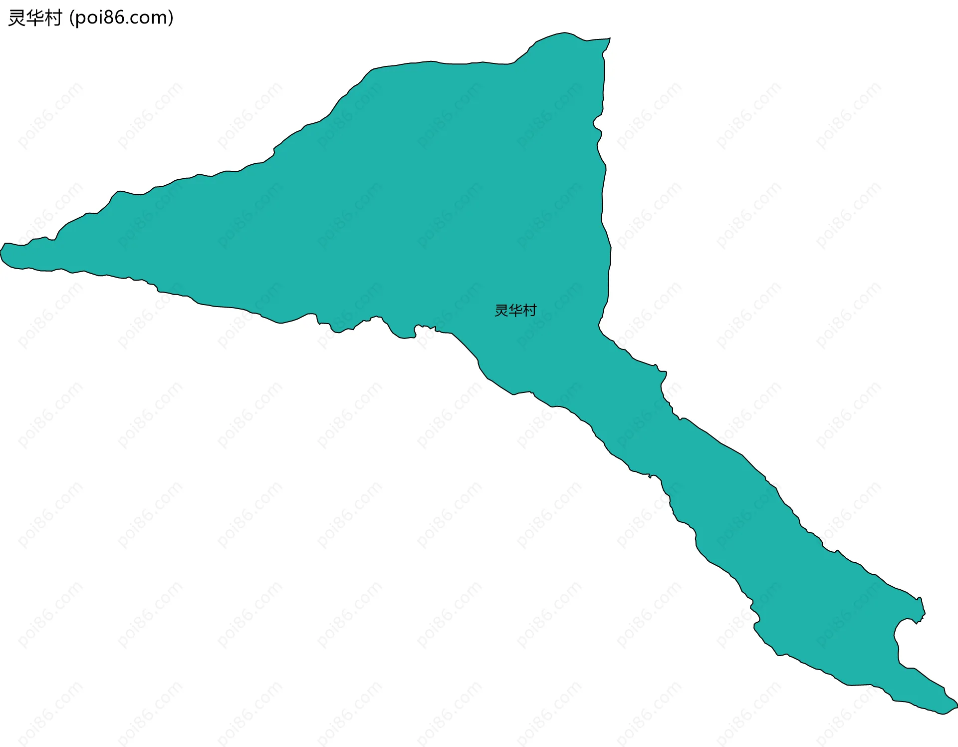 灵华村边界地图