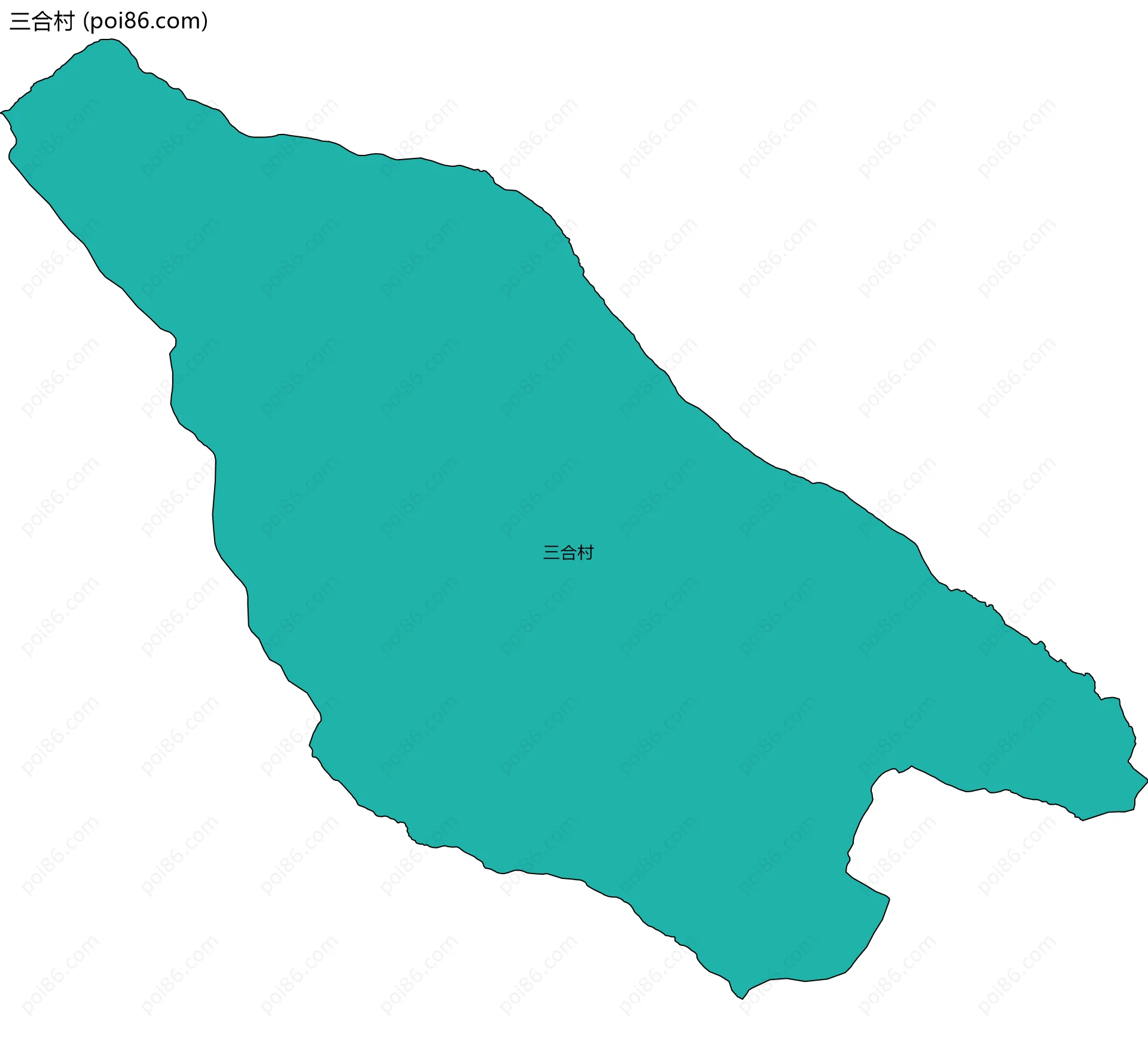 三合村边界地图