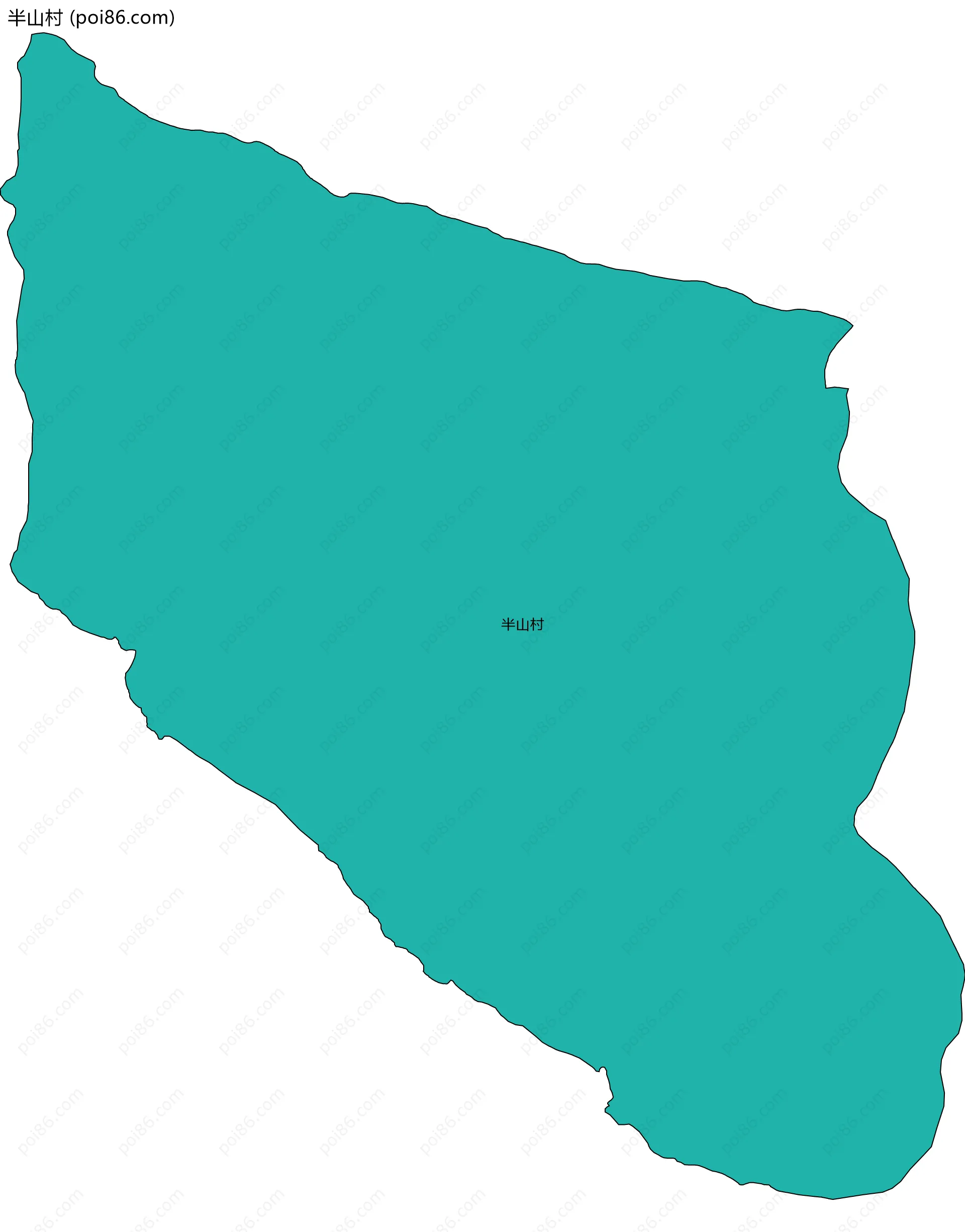 半山村边界地图