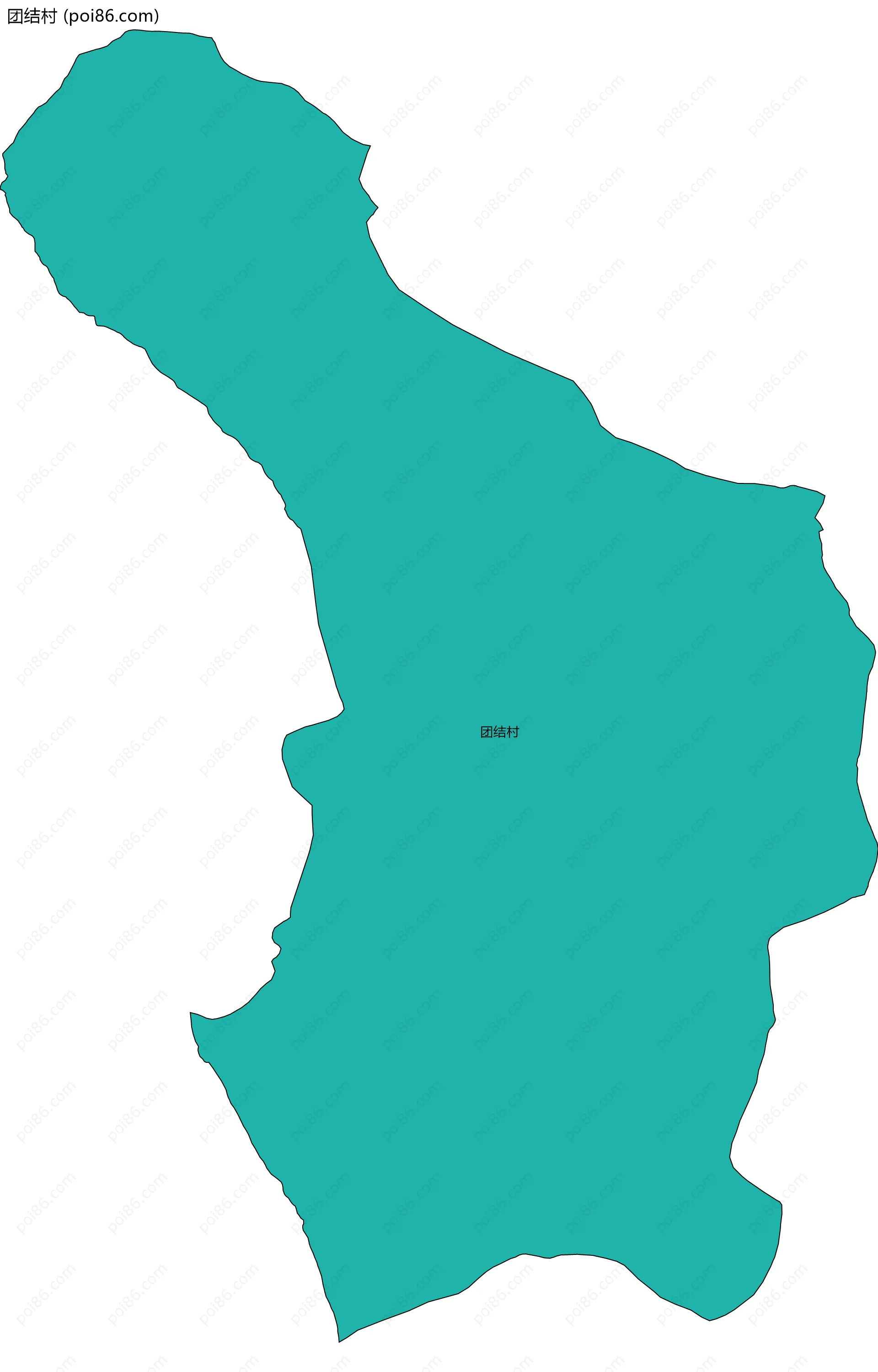 团结村边界地图