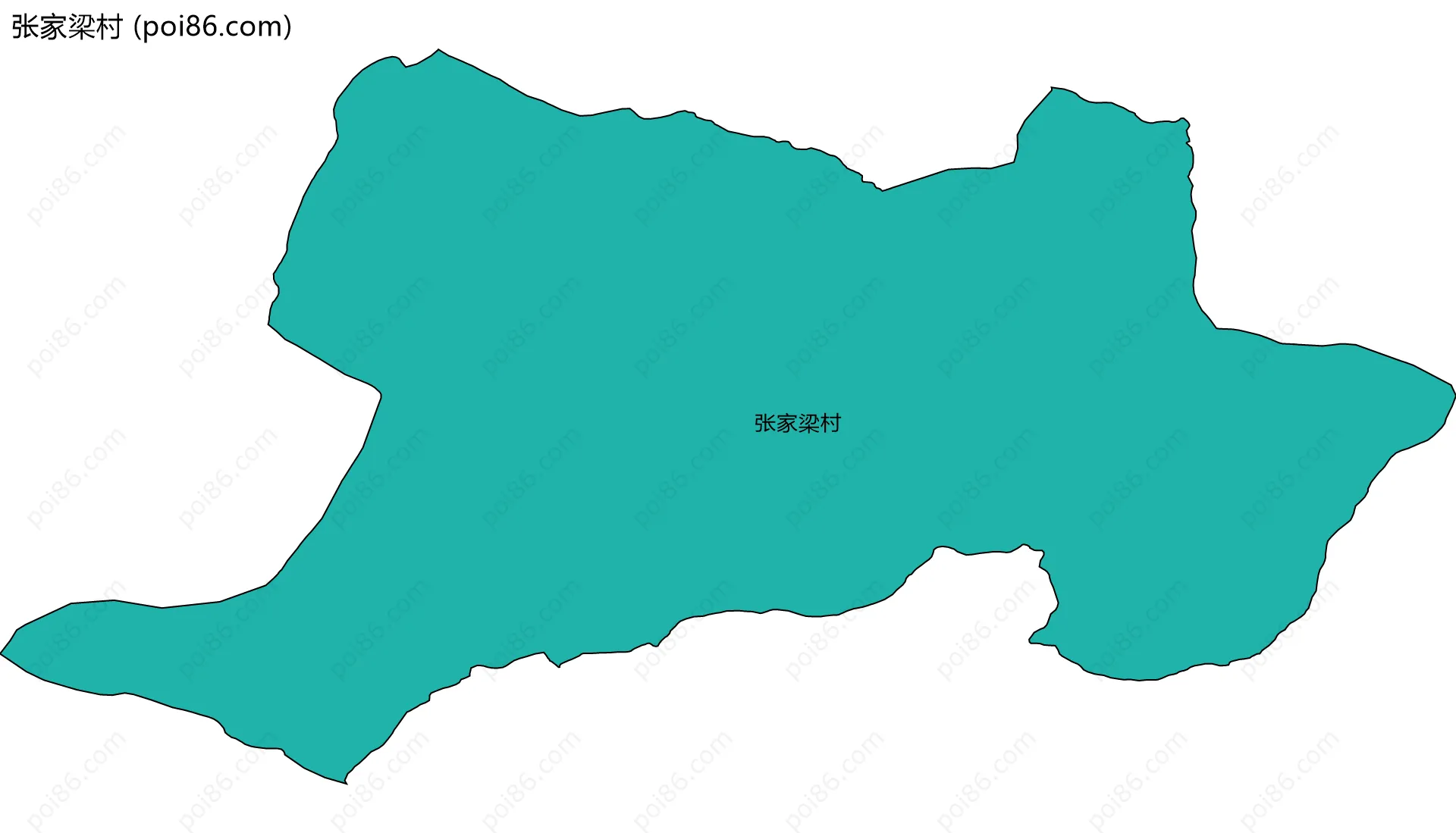 张家梁村边界地图