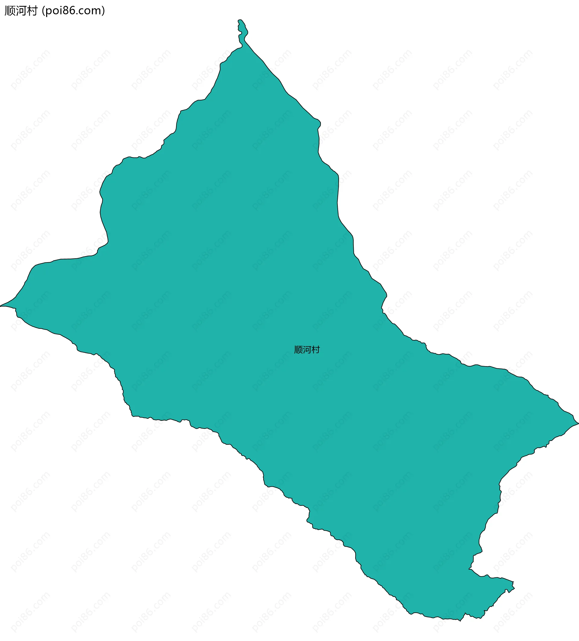 顺河村边界地图